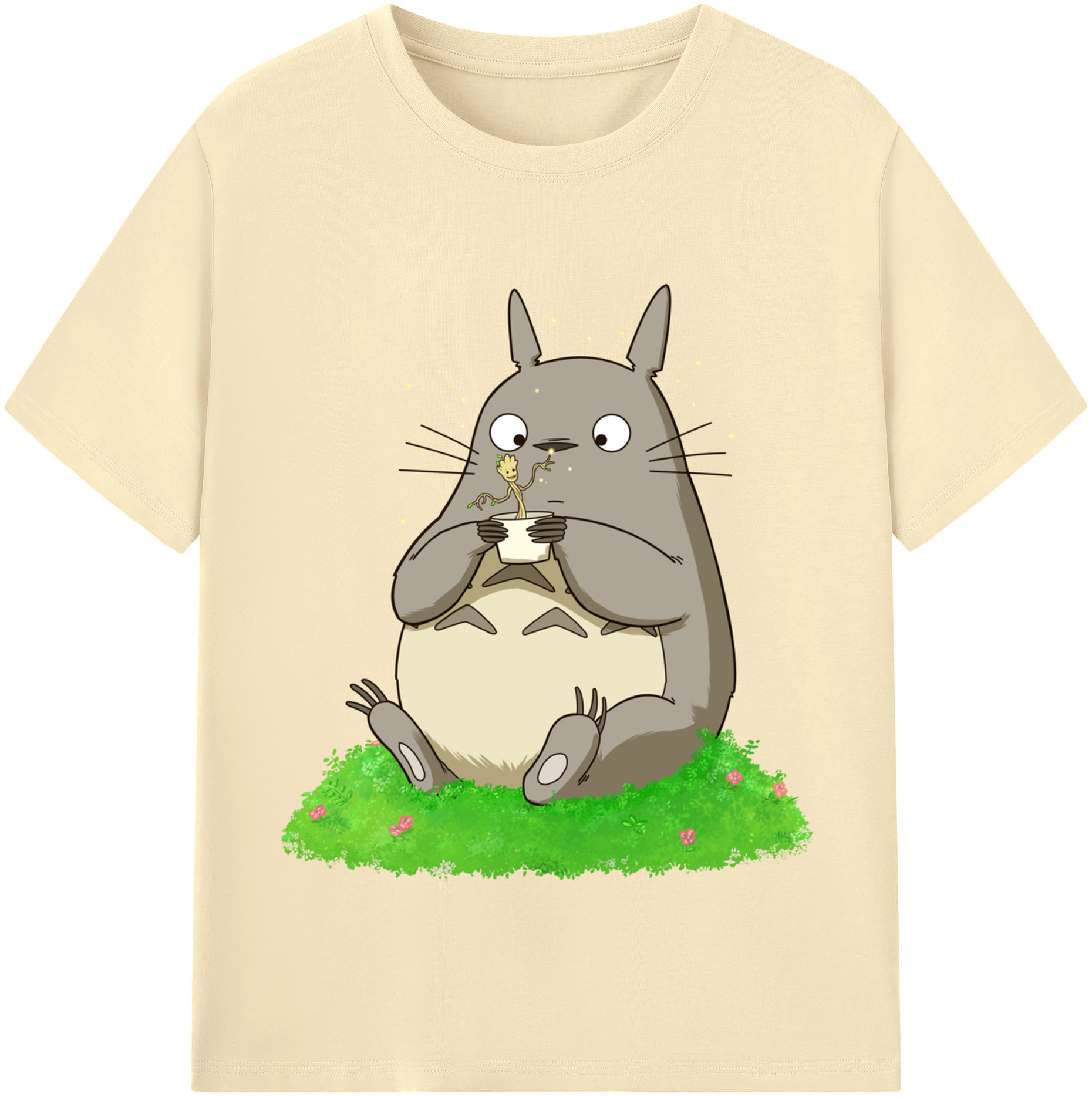 （画像用） となりのトトロ 草壁メイ 草壁サツキ My Neighbor Totoro Satsuki Kusakabe Mei Kusakabe 綿100％半袖Tシャツ（フロントプリント）