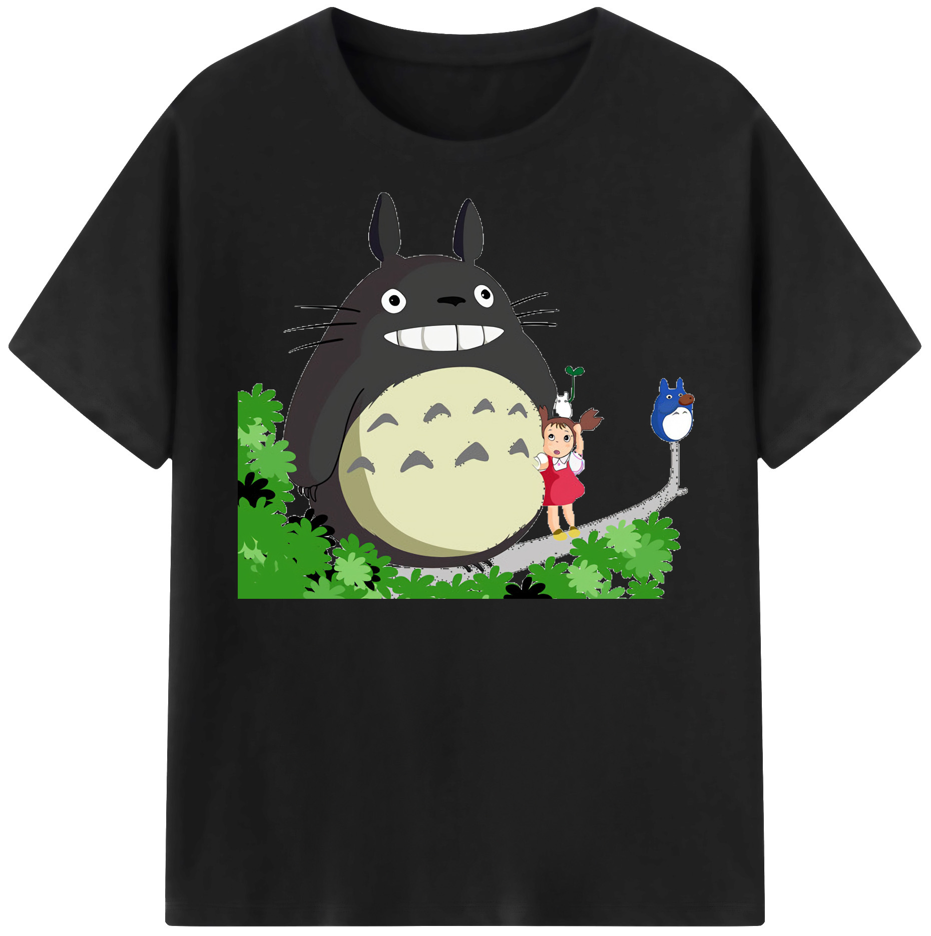 （画像用） となりのトトロ 草壁メイ 草壁サツキ My Neighbor Totoro Satsuki Kusakabe Mei Kusakabe 綿100％半袖Tシャツ（フロントプリント）