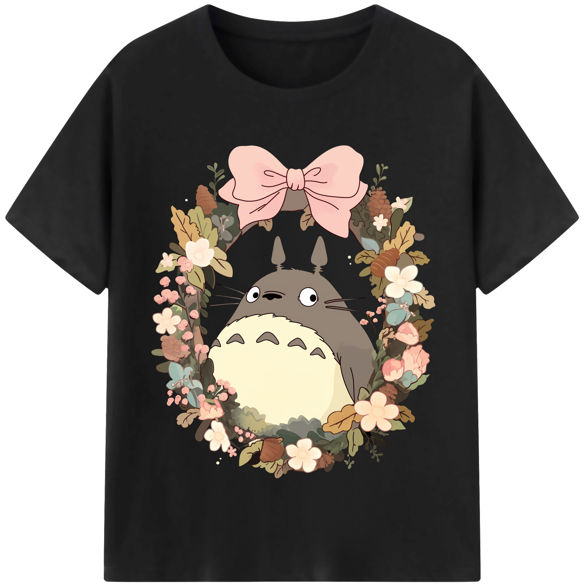 （画像用） となりのトトロ 草壁メイ 草壁サツキ My Neighbor Totoro Satsuki Kusakabe Mei Kusakabe 綿100％半袖Tシャツ（フロントプリント）
