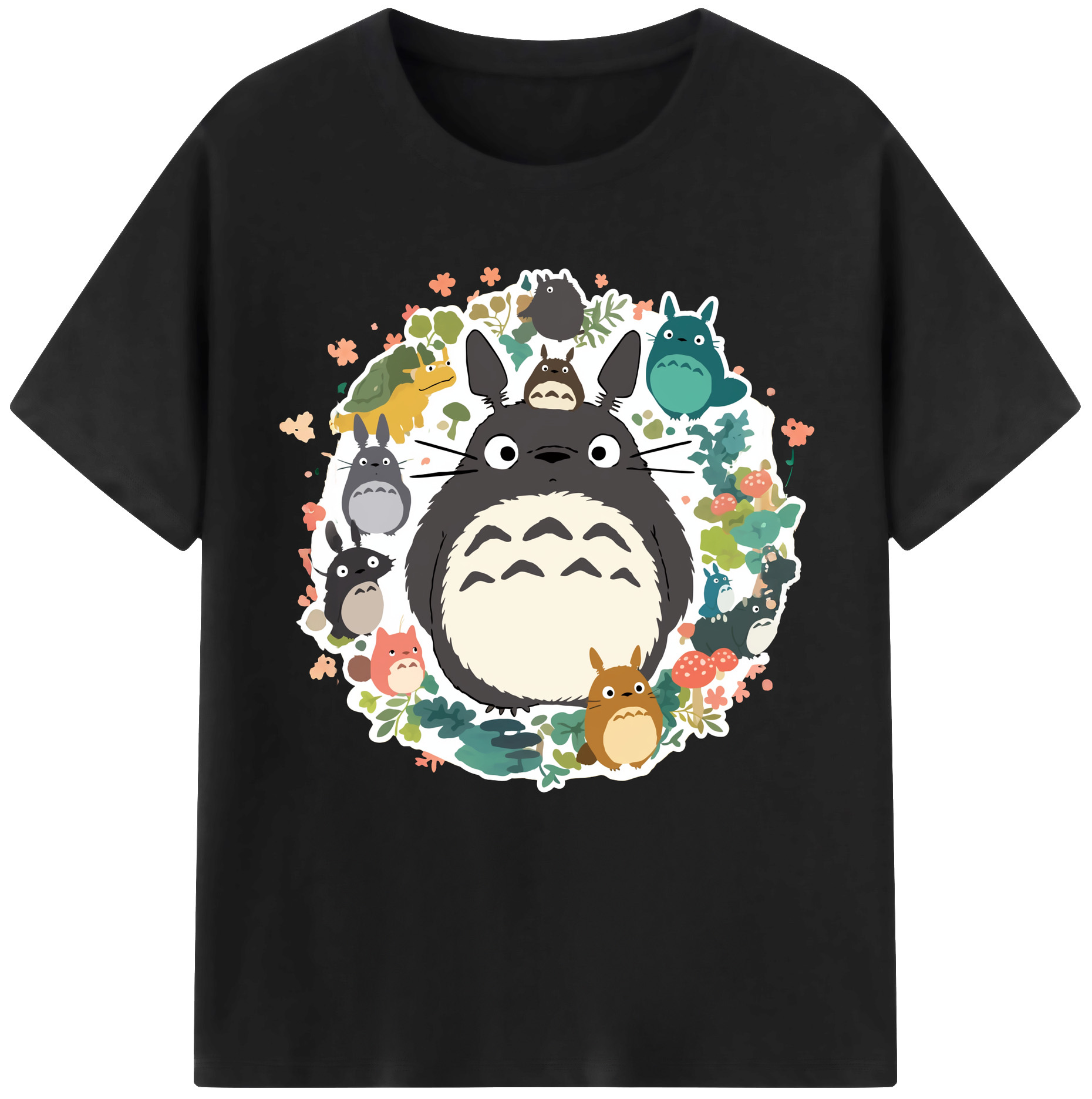 （画像用） となりのトトロ 草壁メイ 草壁サツキ My Neighbor Totoro Satsuki Kusakabe Mei Kusakabe 綿100％半袖Tシャツ（フロントプリント）