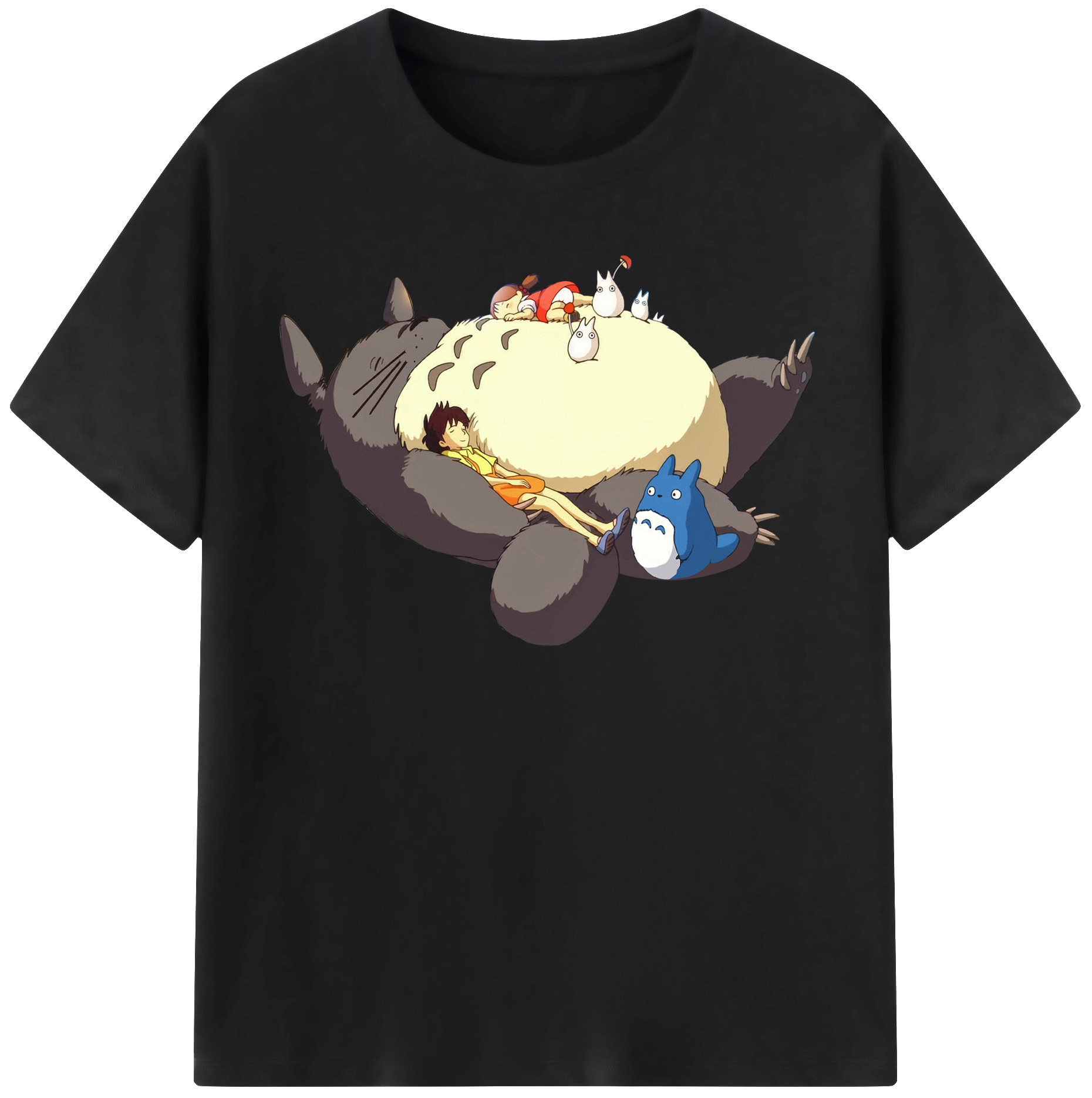 （画像用） となりのトトロ 草壁メイ 草壁サツキ My Neighbor Totoro Satsuki Kusakabe Mei Kusakabe 綿100％半袖Tシャツ（フロントプリント）