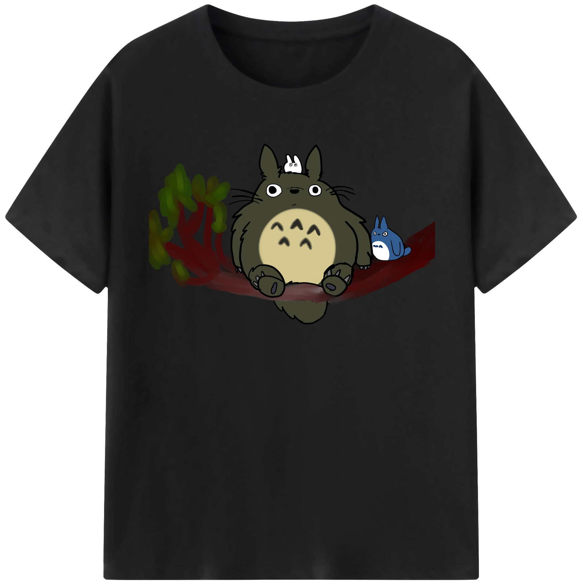 （画像用） となりのトトロ 草壁メイ 草壁サツキ My Neighbor Totoro Satsuki Kusakabe Mei Kusakabe 綿100％半袖Tシャツ（フロントプリント）