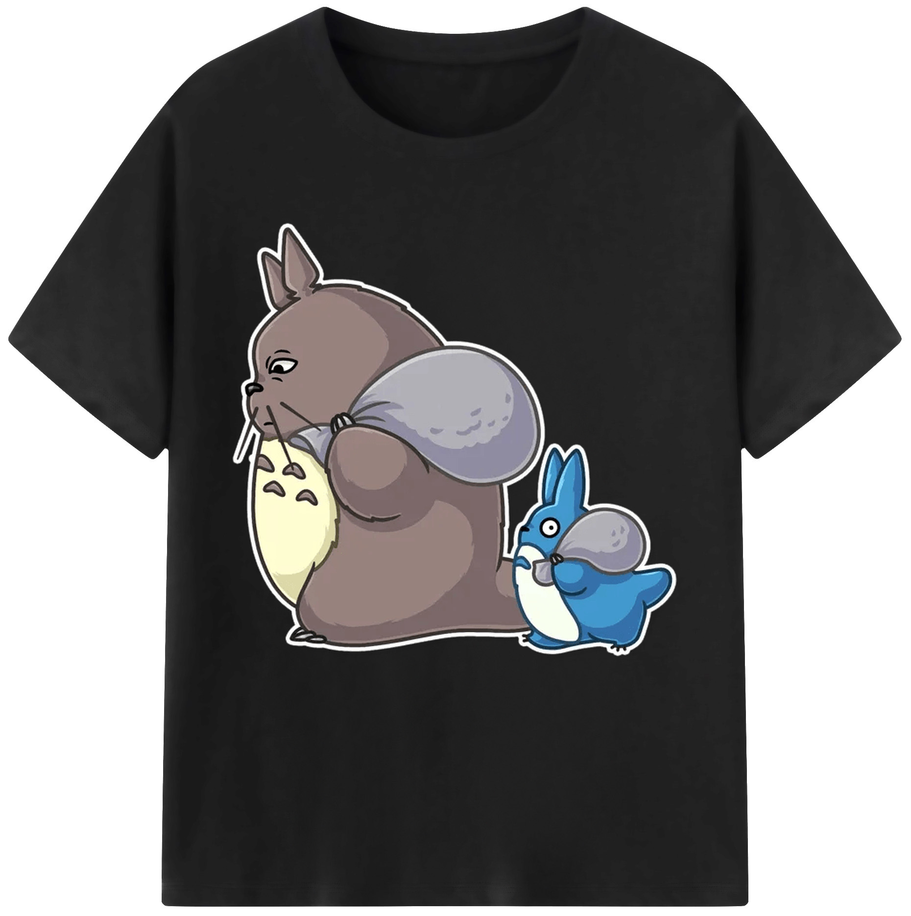 （画像用） となりのトトロ 草壁メイ 草壁サツキ My Neighbor Totoro Satsuki Kusakabe Mei Kusakabe 綿100％半袖Tシャツ（フロントプリント）