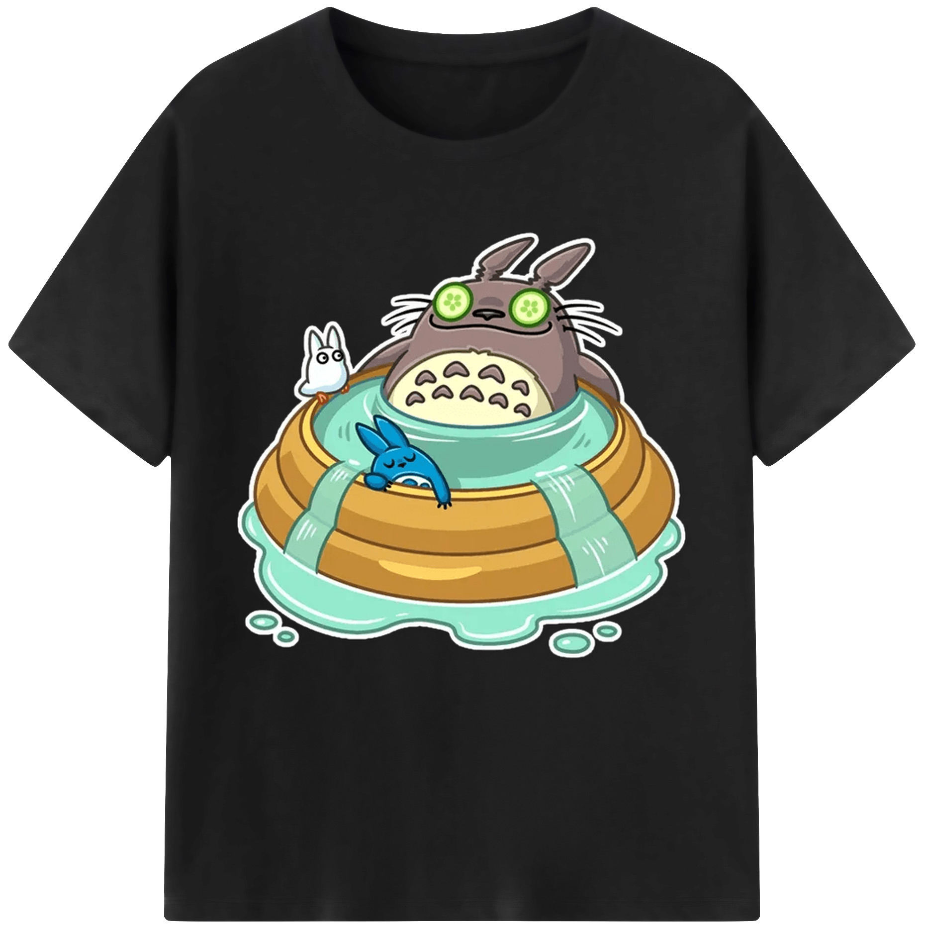 （画像用） となりのトトロ 草壁メイ 草壁サツキ My Neighbor Totoro Satsuki Kusakabe Mei Kusakabe 綿100％半袖Tシャツ（フロントプリント）