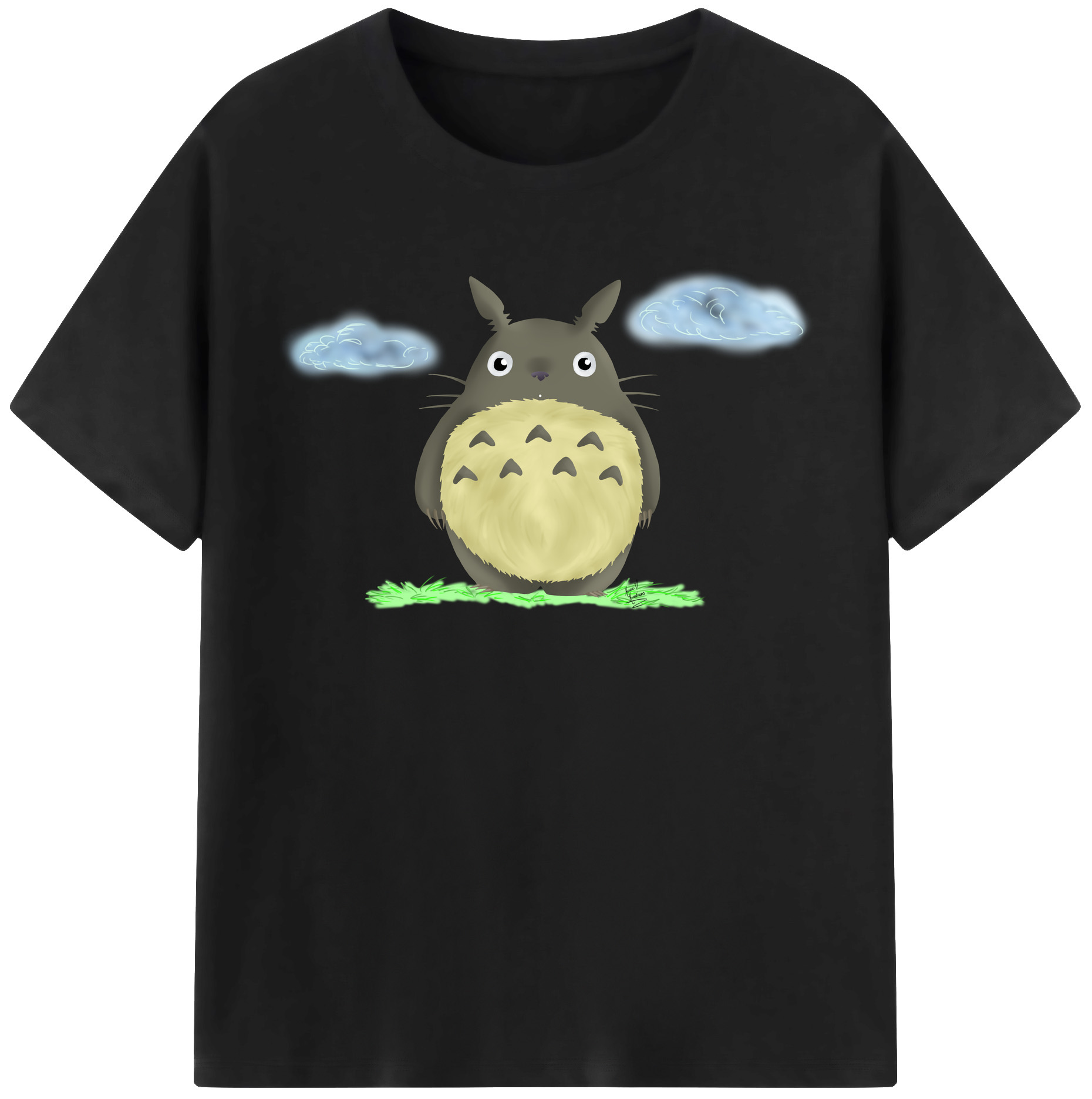 （画像用） となりのトトロ 草壁メイ 草壁サツキ My Neighbor Totoro Satsuki Kusakabe Mei Kusakabe 綿100％半袖Tシャツ（フロントプリント）