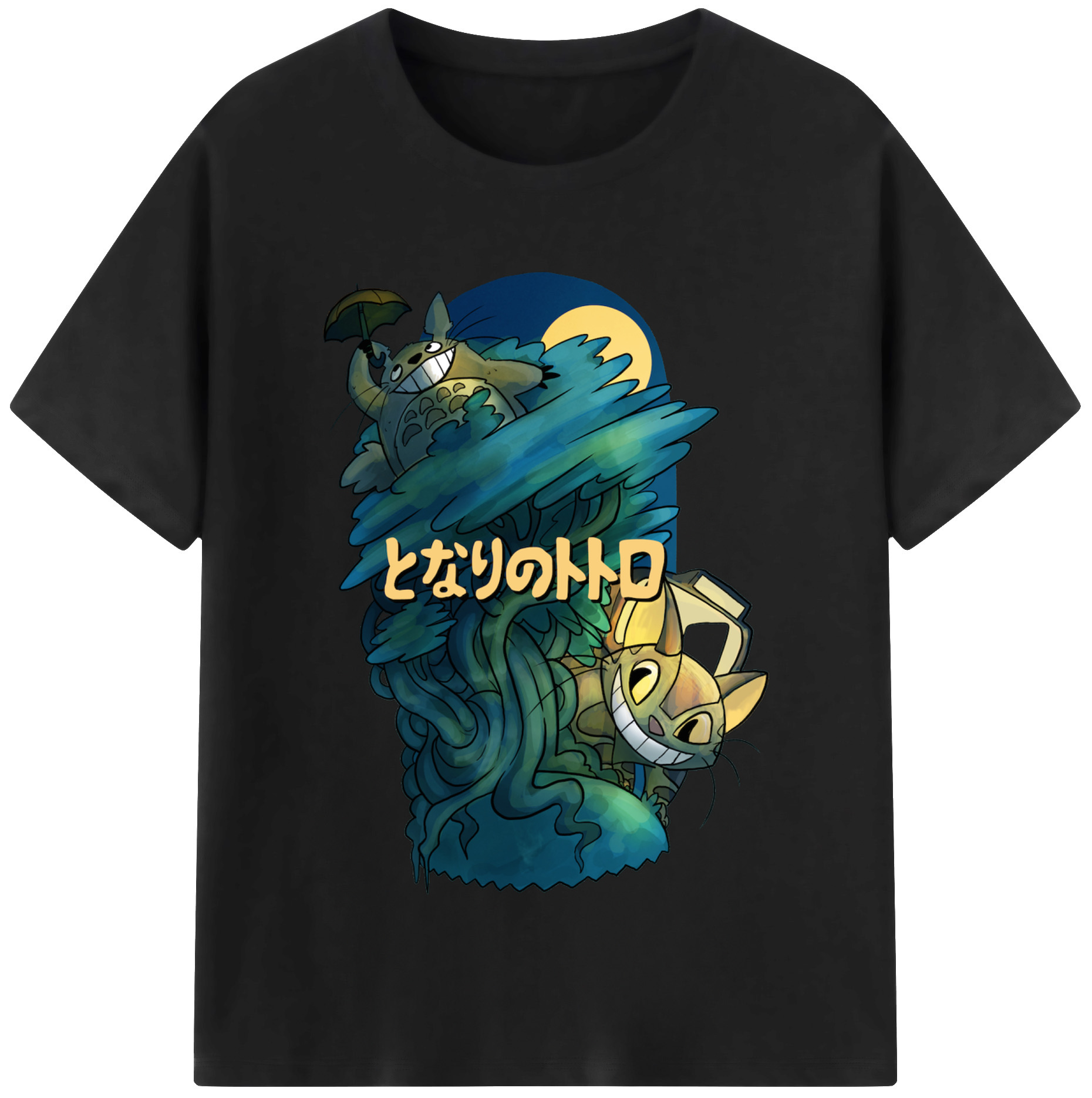 （画像用） となりのトトロ 草壁メイ 草壁サツキ My Neighbor Totoro Satsuki Kusakabe Mei Kusakabe 綿100％半袖Tシャツ（フロントプリント）