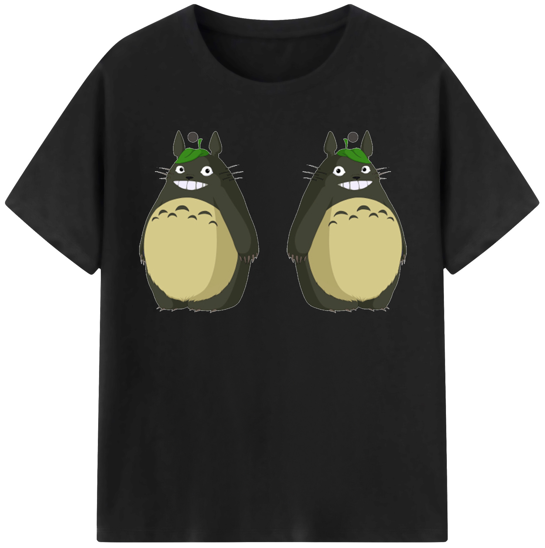 （画像用） となりのトトロ 草壁メイ 草壁サツキ My Neighbor Totoro Satsuki Kusakabe Mei Kusakabe 綿100％半袖Tシャツ（フロントプリント）