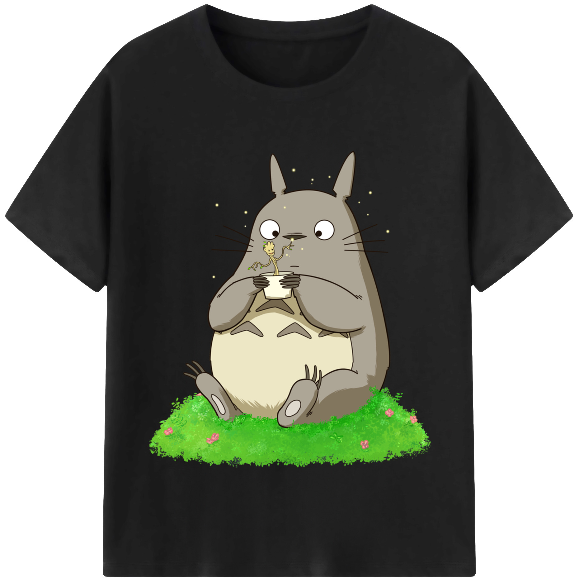 （画像用） となりのトトロ 草壁メイ 草壁サツキ My Neighbor Totoro Satsuki Kusakabe Mei Kusakabe 綿100％半袖Tシャツ（フロントプリント）