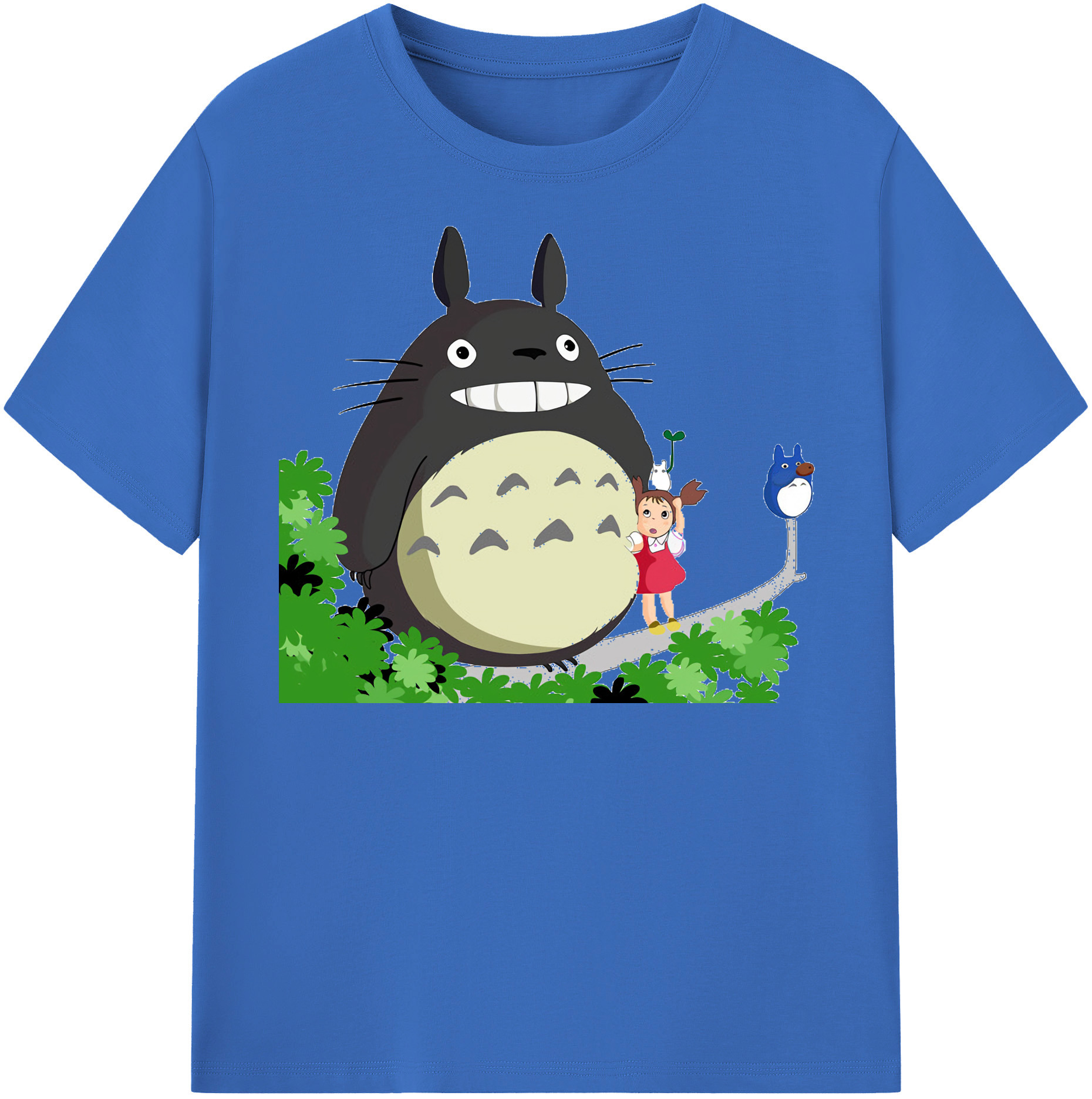 （画像用） となりのトトロ 草壁メイ 草壁サツキ My Neighbor Totoro Satsuki Kusakabe Mei Kusakabe 綿100％半袖Tシャツ（フロントプリント）