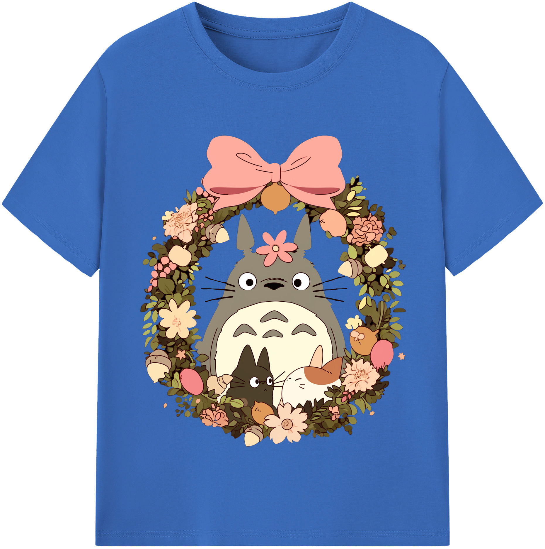 （画像用） となりのトトロ 草壁メイ 草壁サツキ My Neighbor Totoro Satsuki Kusakabe Mei Kusakabe 綿100％半袖Tシャツ（フロントプリント）
