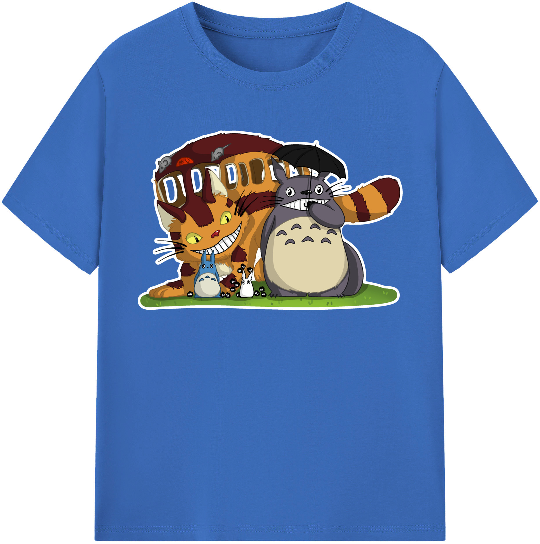 （画像用） となりのトトロ 草壁メイ 草壁サツキ My Neighbor Totoro Satsuki Kusakabe Mei Kusakabe 綿100％半袖Tシャツ（フロントプリント）