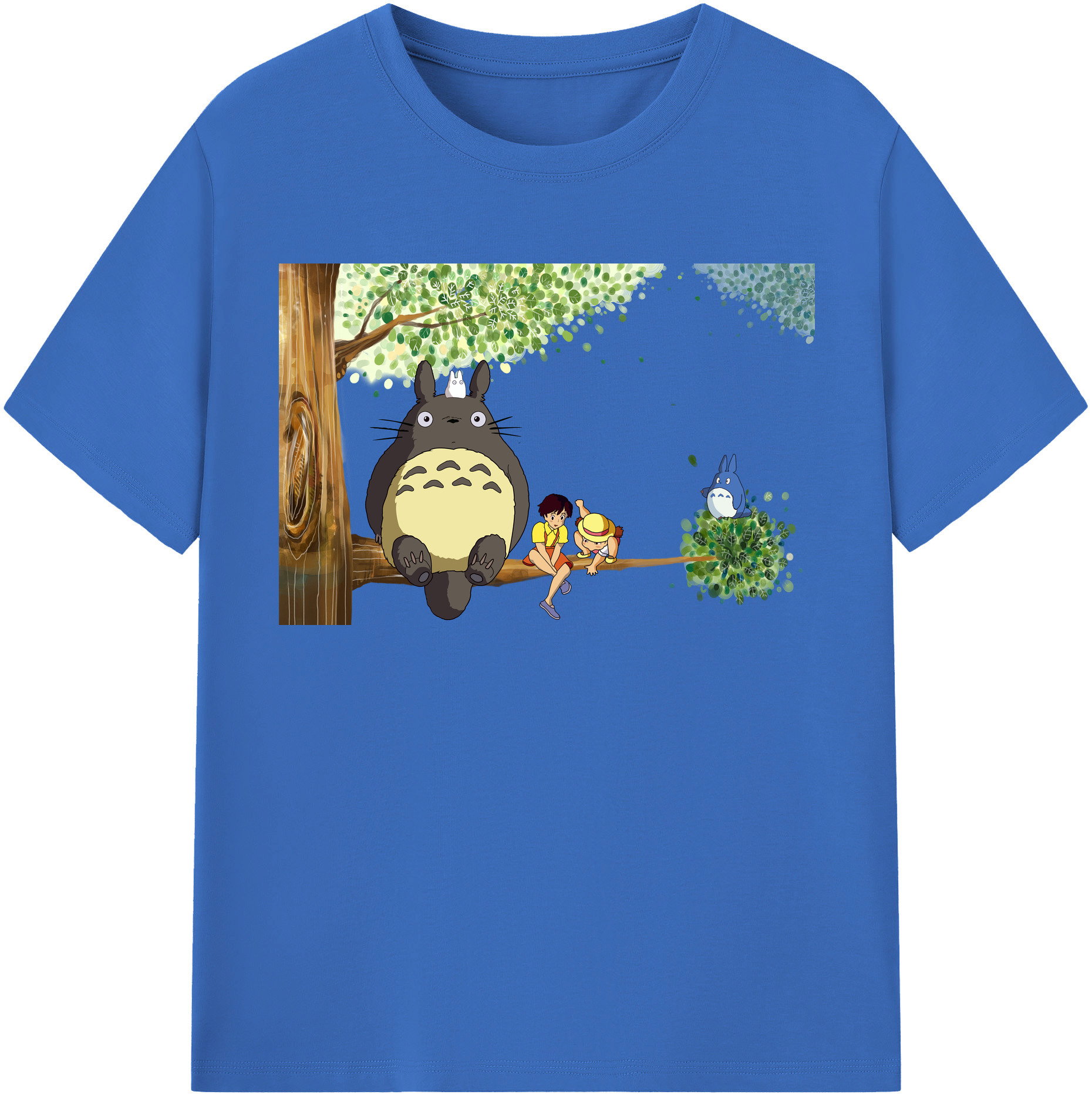 （画像用） となりのトトロ 草壁メイ 草壁サツキ My Neighbor Totoro Satsuki Kusakabe Mei Kusakabe 綿100％半袖Tシャツ（フロントプリント）