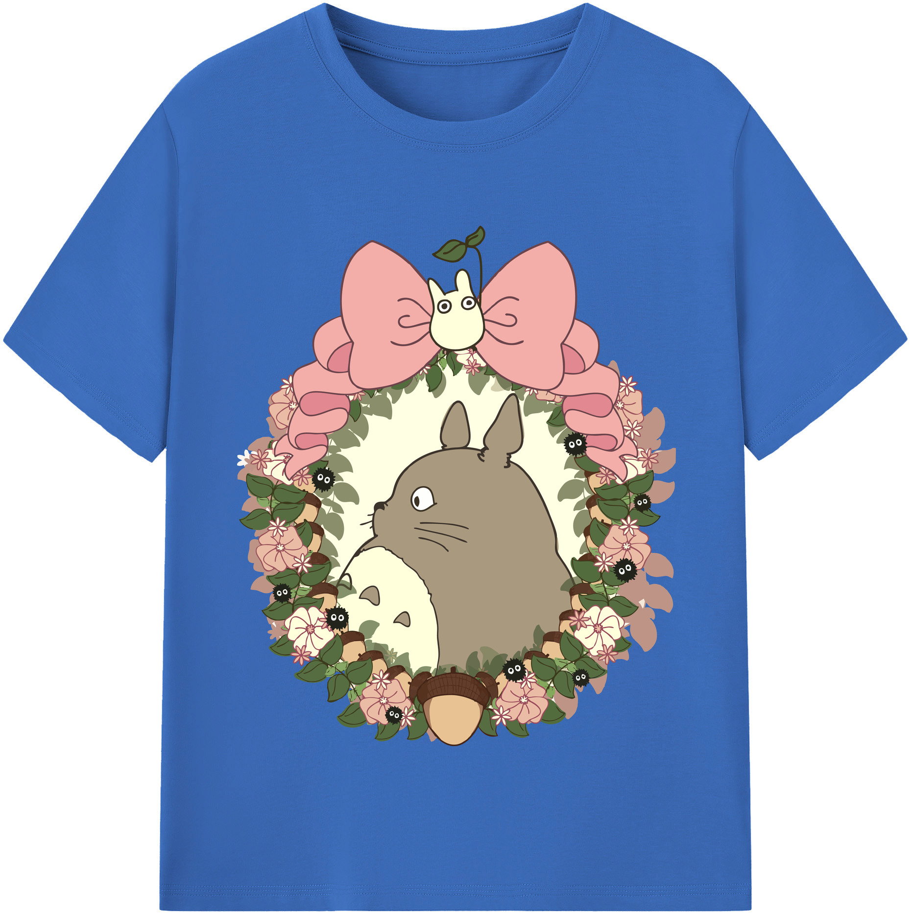 （画像用） となりのトトロ 草壁メイ 草壁サツキ My Neighbor Totoro Satsuki Kusakabe Mei Kusakabe 綿100％半袖Tシャツ（フロントプリント）