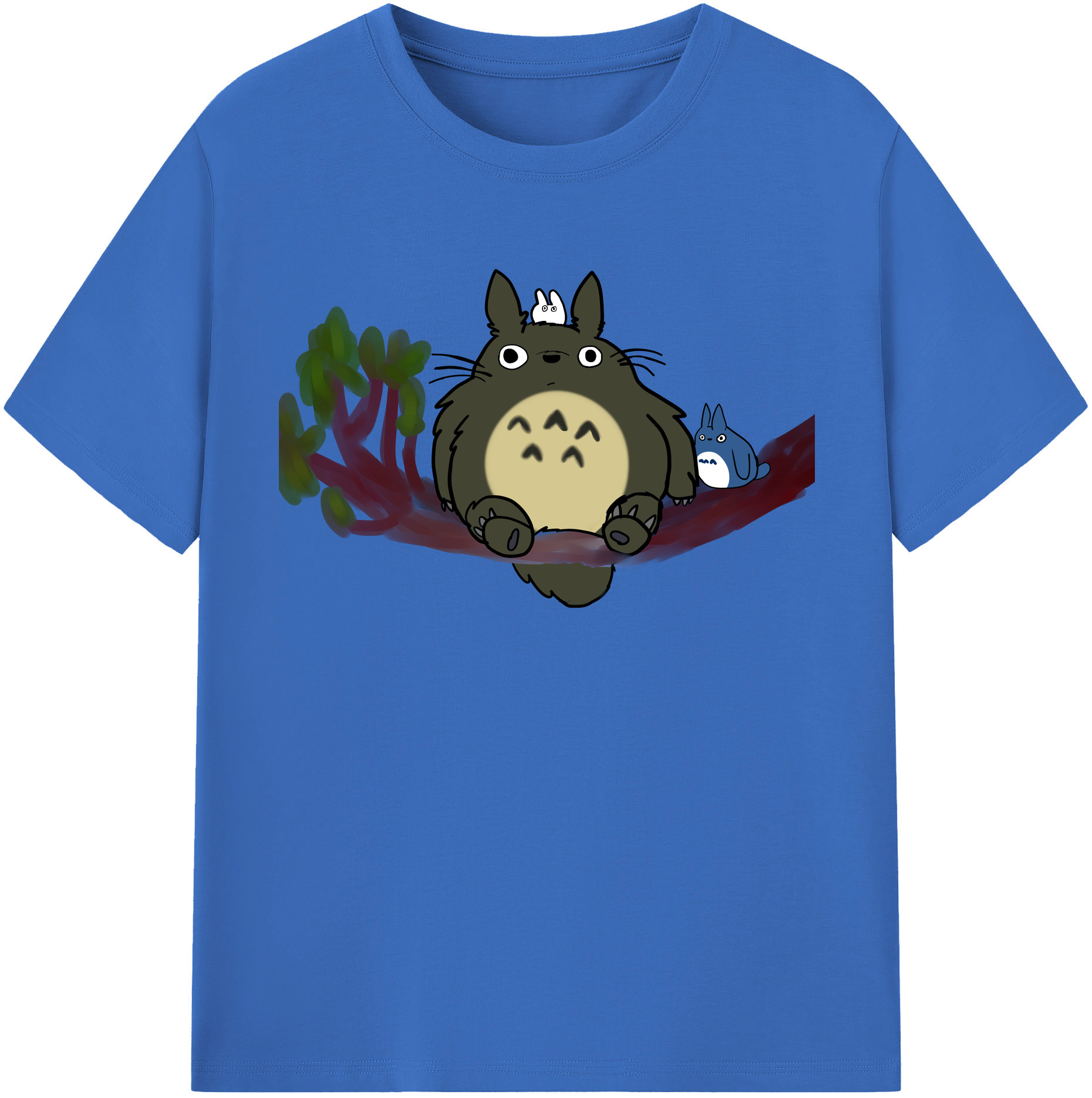 （画像用） となりのトトロ 草壁メイ 草壁サツキ My Neighbor Totoro Satsuki Kusakabe Mei Kusakabe 綿100％半袖Tシャツ（フロントプリント）