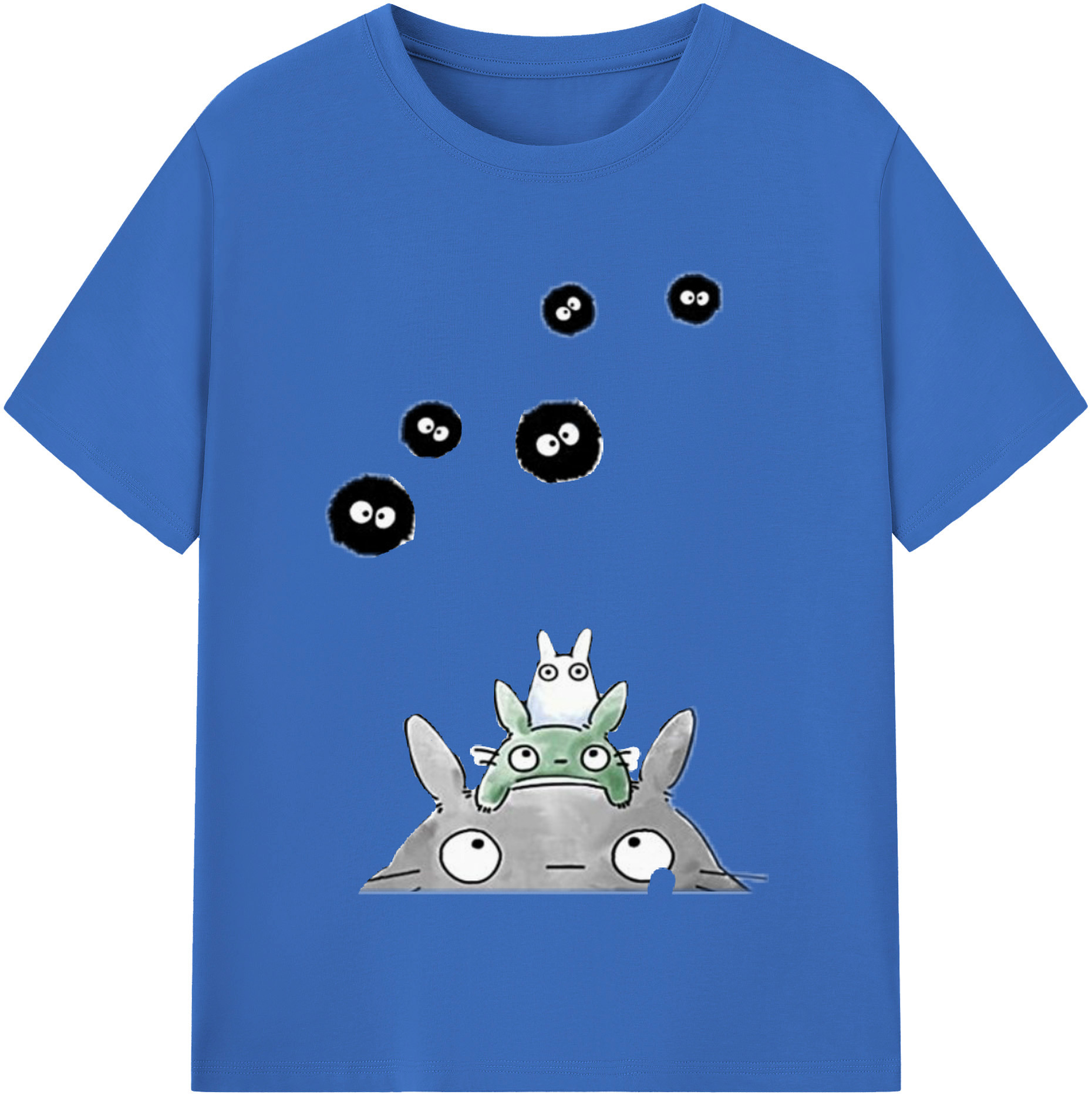 （画像用） となりのトトロ 草壁メイ 草壁サツキ My Neighbor Totoro Satsuki Kusakabe Mei Kusakabe 綿100％半袖Tシャツ（フロントプリント）