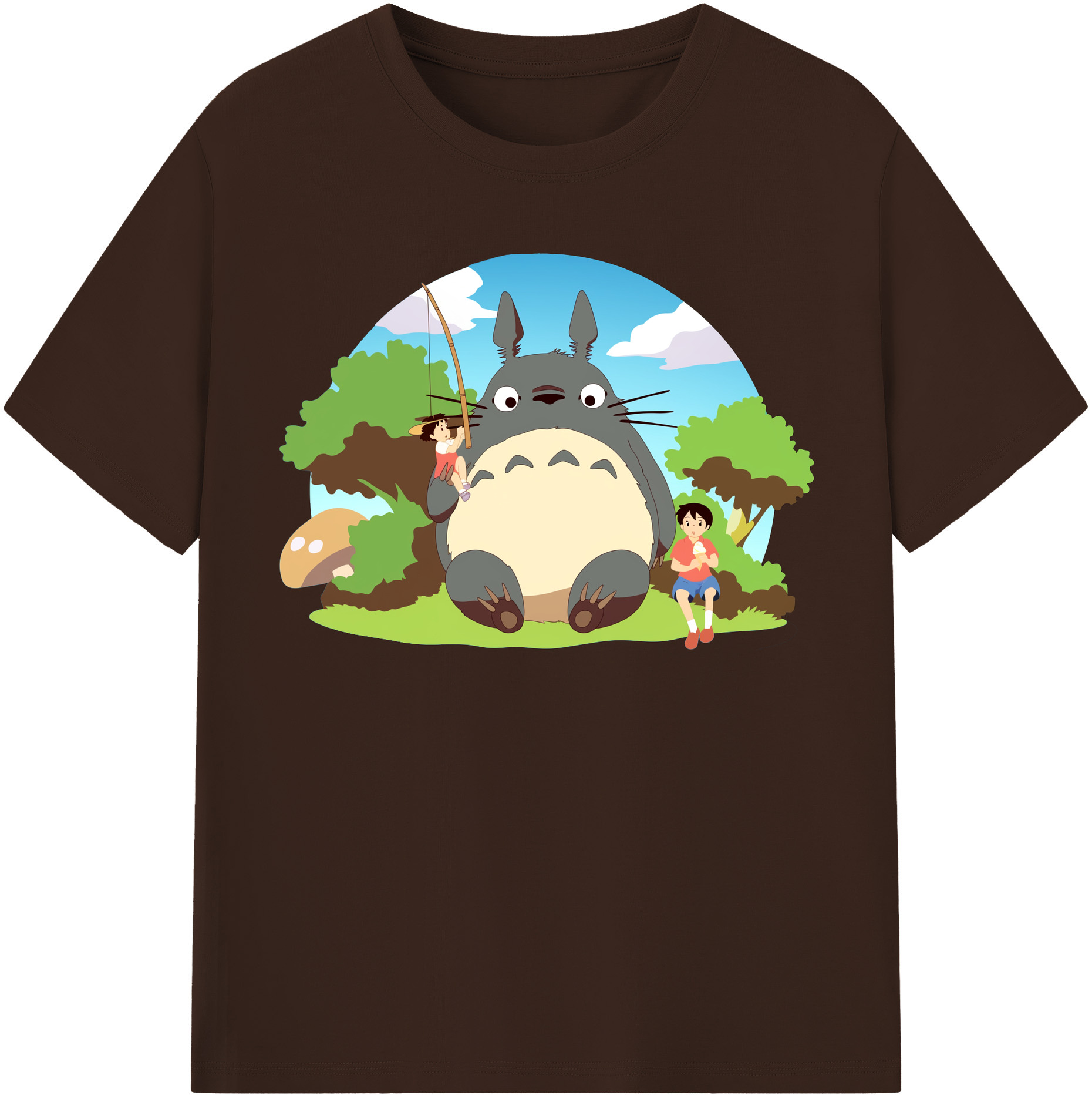 （画像用） となりのトトロ 草壁メイ 草壁サツキ My Neighbor Totoro Satsuki Kusakabe Mei Kusakabe 綿100％半袖Tシャツ（フロントプリント）