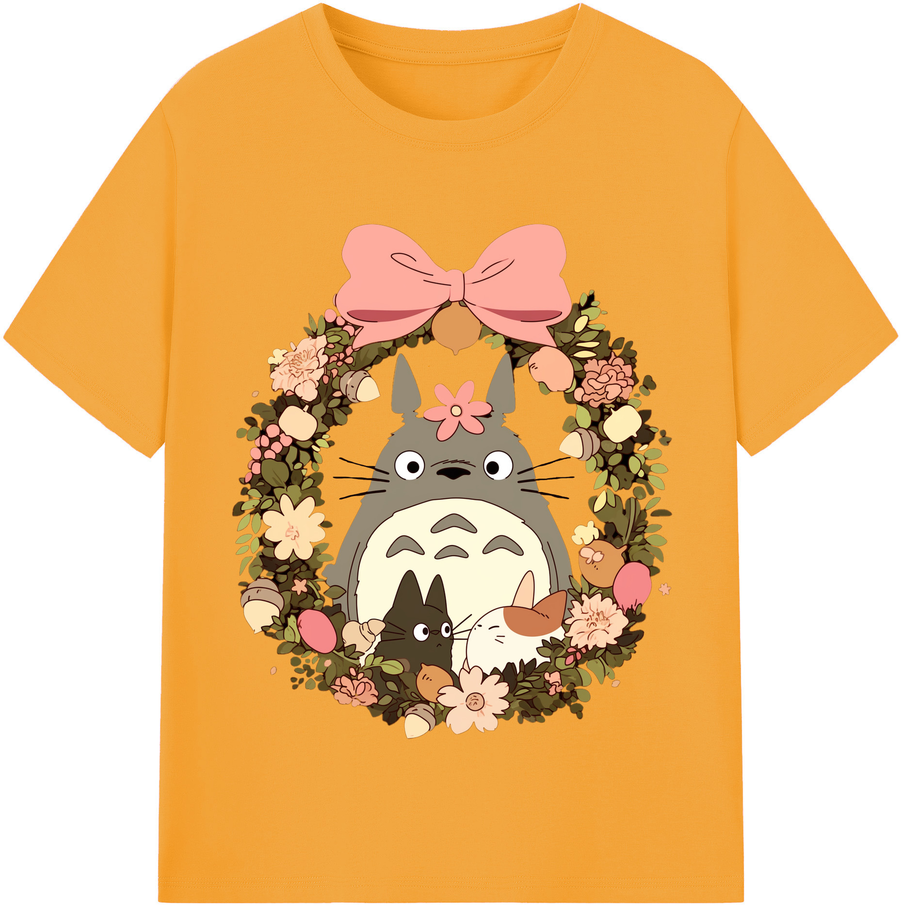（画像用） となりのトトロ 草壁メイ 草壁サツキ My Neighbor Totoro Satsuki Kusakabe Mei Kusakabe 綿100％半袖Tシャツ（フロントプリント）