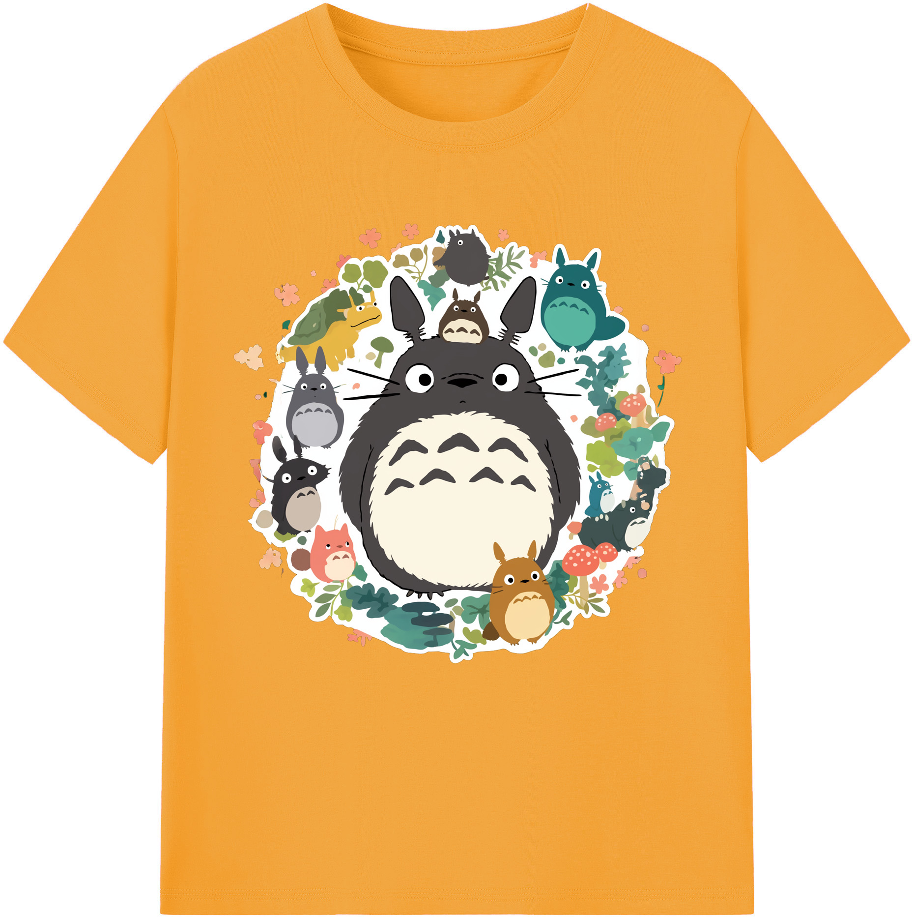 （画像用） となりのトトロ 草壁メイ 草壁サツキ My Neighbor Totoro Satsuki Kusakabe Mei Kusakabe 綿100％半袖Tシャツ（フロントプリント）