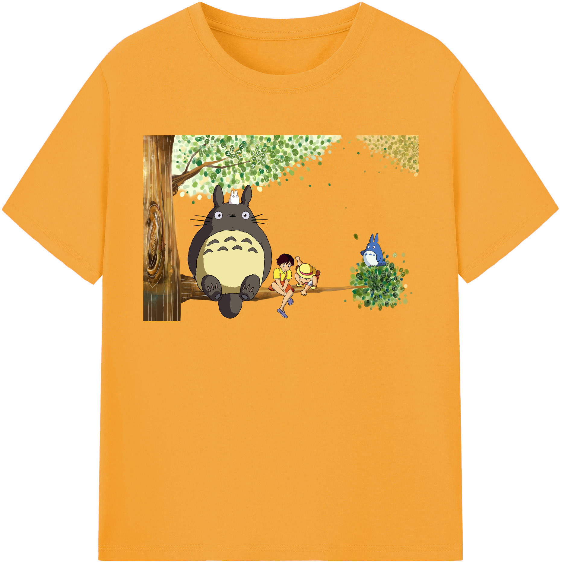 （画像用） となりのトトロ 草壁メイ 草壁サツキ My Neighbor Totoro Satsuki Kusakabe Mei Kusakabe 綿100％半袖Tシャツ（フロントプリント）