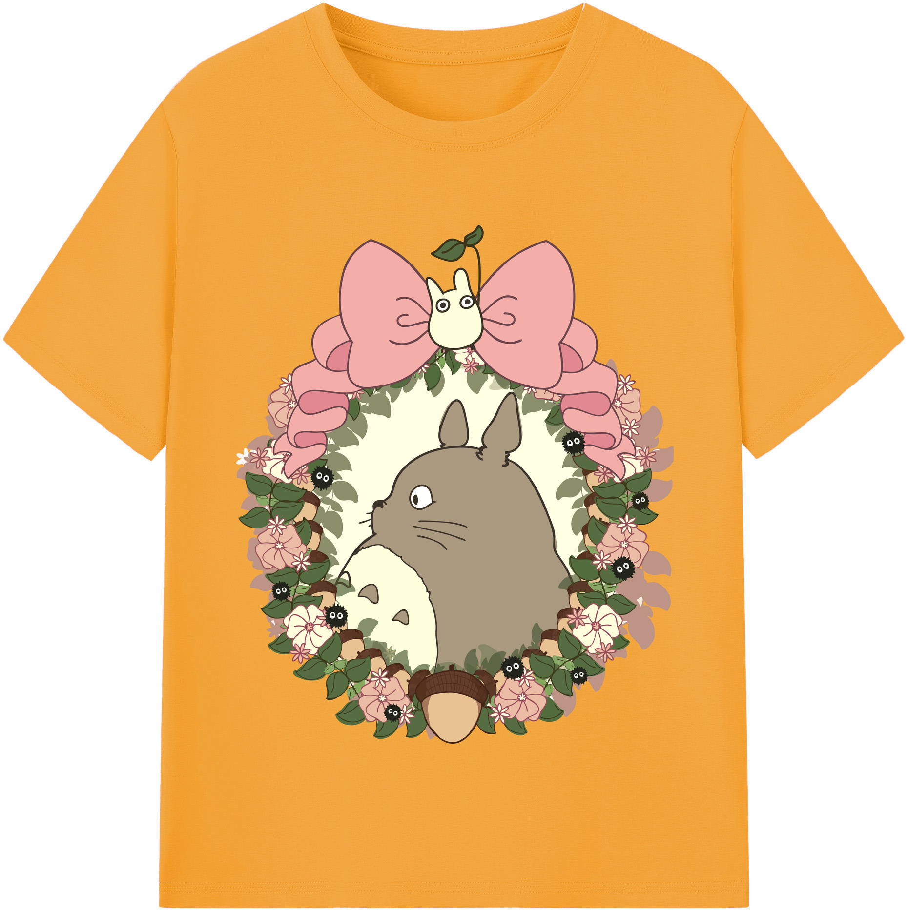 （画像用） となりのトトロ 草壁メイ 草壁サツキ My Neighbor Totoro Satsuki Kusakabe Mei Kusakabe 綿100％半袖Tシャツ（フロントプリント）