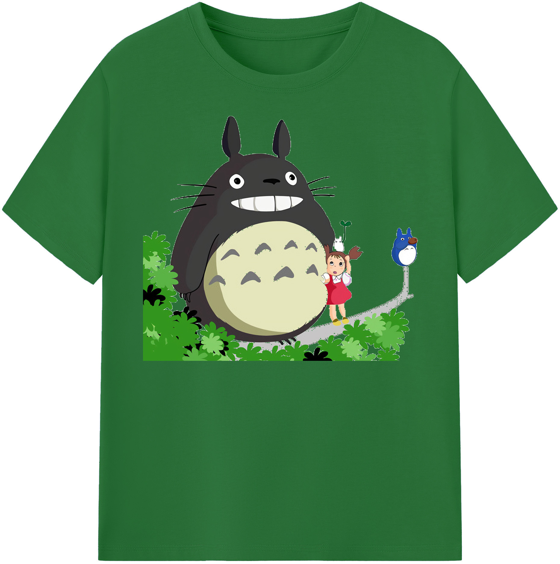 （画像用） となりのトトロ 草壁メイ 草壁サツキ My Neighbor Totoro Satsuki Kusakabe Mei Kusakabe 綿100％半袖Tシャツ（フロントプリント）