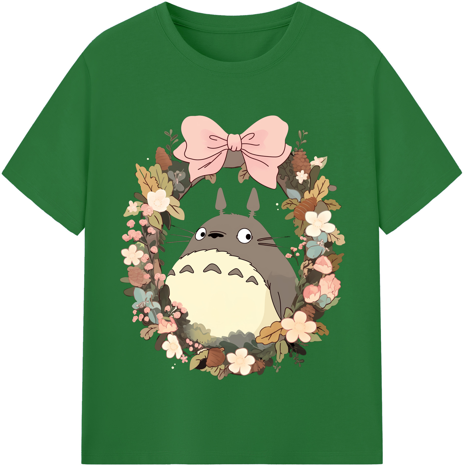 （画像用） となりのトトロ 草壁メイ 草壁サツキ My Neighbor Totoro Satsuki Kusakabe Mei Kusakabe 綿100％半袖Tシャツ（フロントプリント）