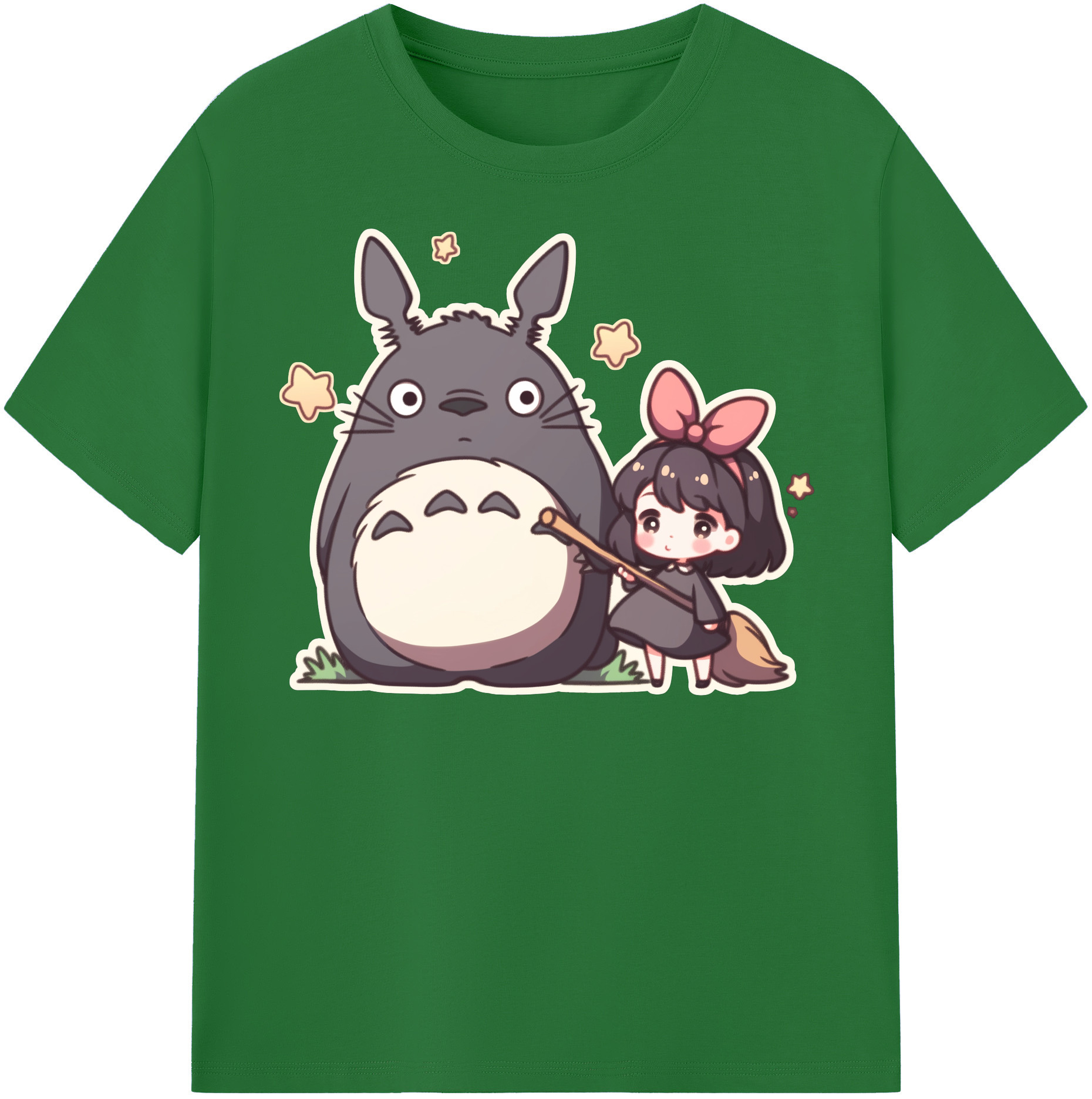 （画像用） となりのトトロ 草壁メイ 草壁サツキ My Neighbor Totoro Satsuki Kusakabe Mei Kusakabe 綿100％半袖Tシャツ（フロントプリント）