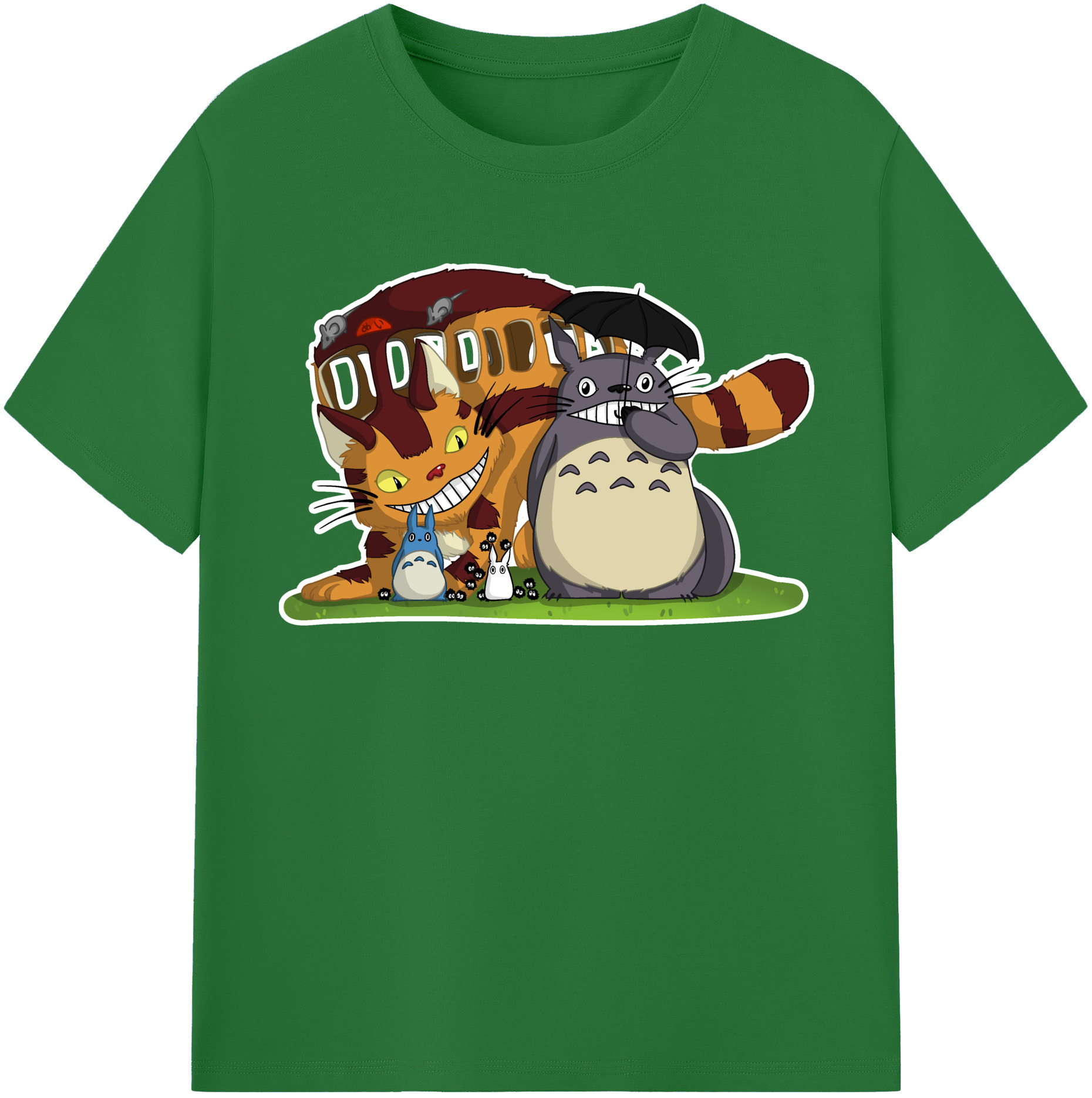 （画像用） となりのトトロ 草壁メイ 草壁サツキ My Neighbor Totoro Satsuki Kusakabe Mei Kusakabe 綿100％半袖Tシャツ（フロントプリント）