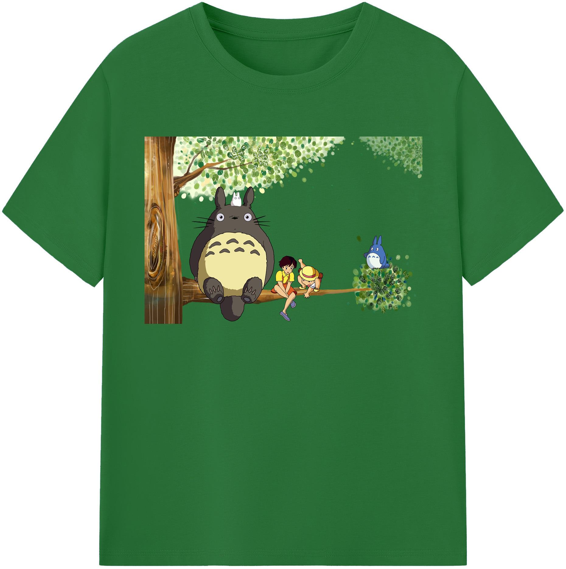 （画像用） となりのトトロ 草壁メイ 草壁サツキ My Neighbor Totoro Satsuki Kusakabe Mei Kusakabe 綿100％半袖Tシャツ（フロントプリント）