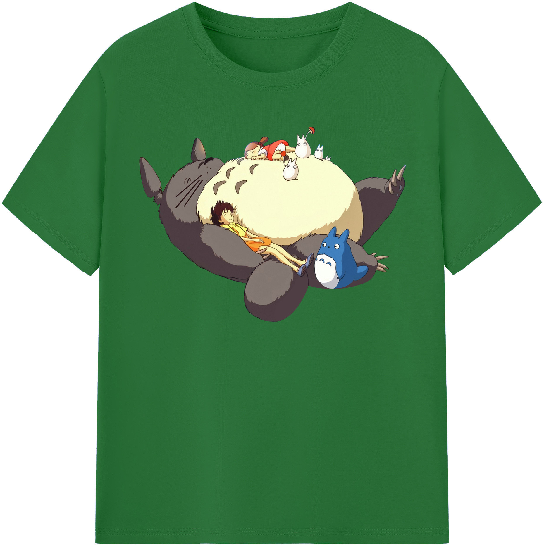（画像用） となりのトトロ 草壁メイ 草壁サツキ My Neighbor Totoro Satsuki Kusakabe Mei Kusakabe 綿100％半袖Tシャツ（フロントプリント）