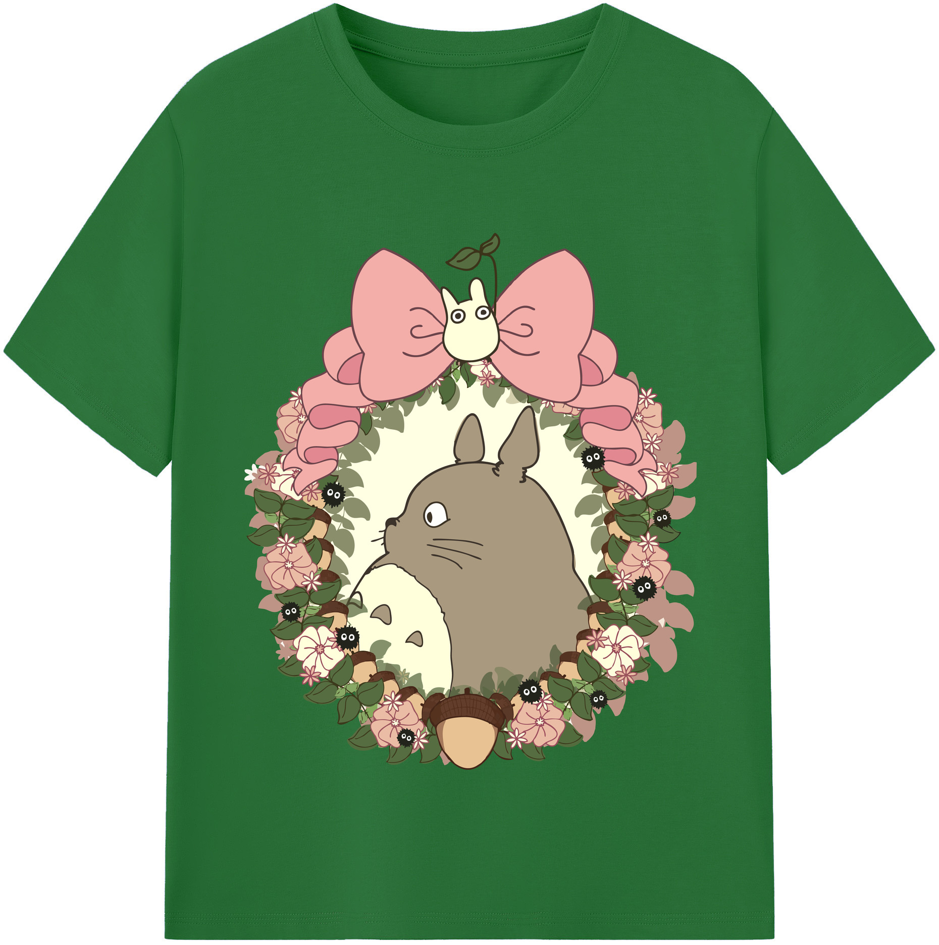 （画像用） となりのトトロ 草壁メイ 草壁サツキ My Neighbor Totoro Satsuki Kusakabe Mei Kusakabe 綿100％半袖Tシャツ（フロントプリント）