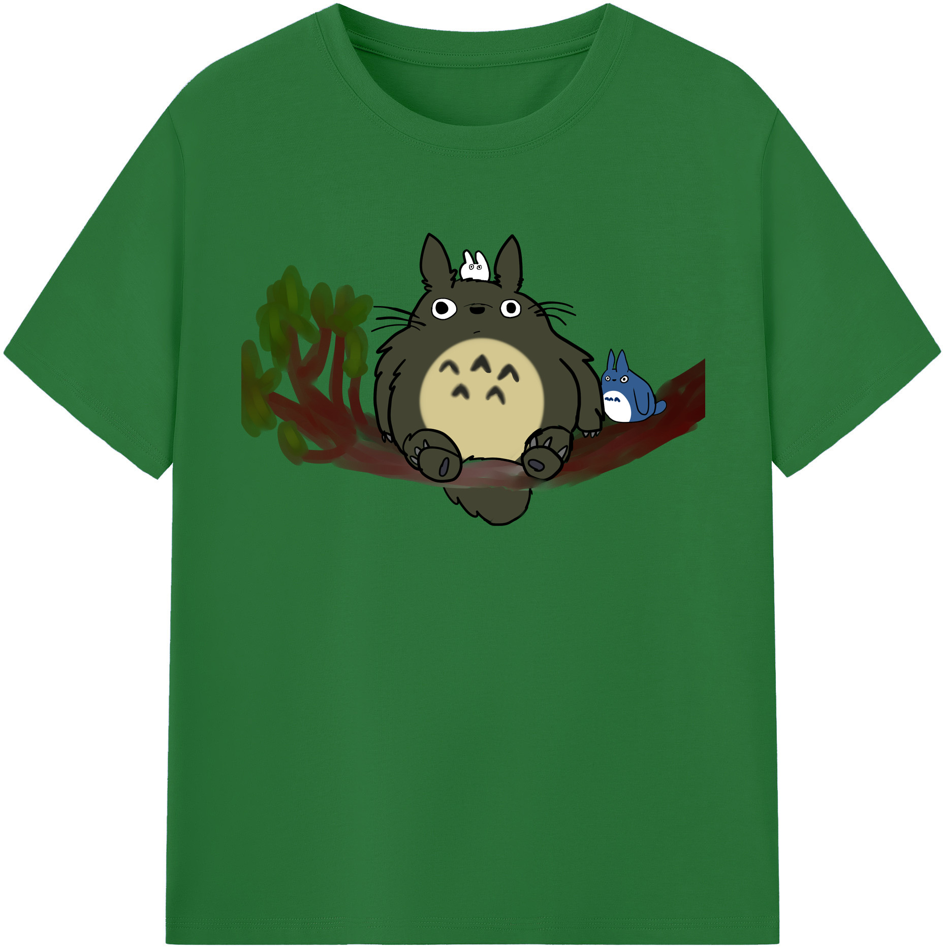 （画像用） となりのトトロ 草壁メイ 草壁サツキ My Neighbor Totoro Satsuki Kusakabe Mei Kusakabe 綿100％半袖Tシャツ（フロントプリント）