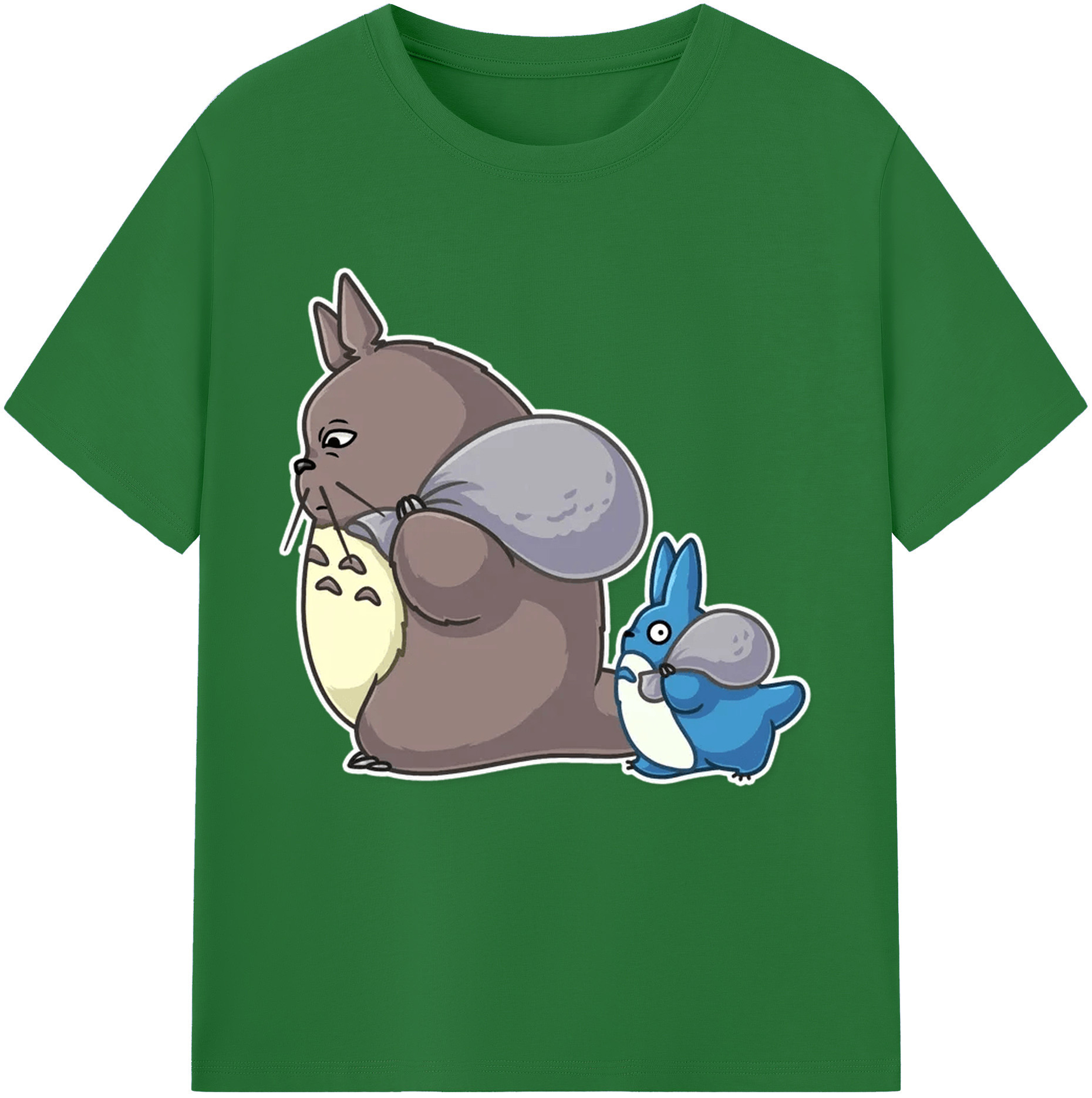 （画像用） となりのトトロ 草壁メイ 草壁サツキ My Neighbor Totoro Satsuki Kusakabe Mei Kusakabe 綿100％半袖Tシャツ（フロントプリント）
