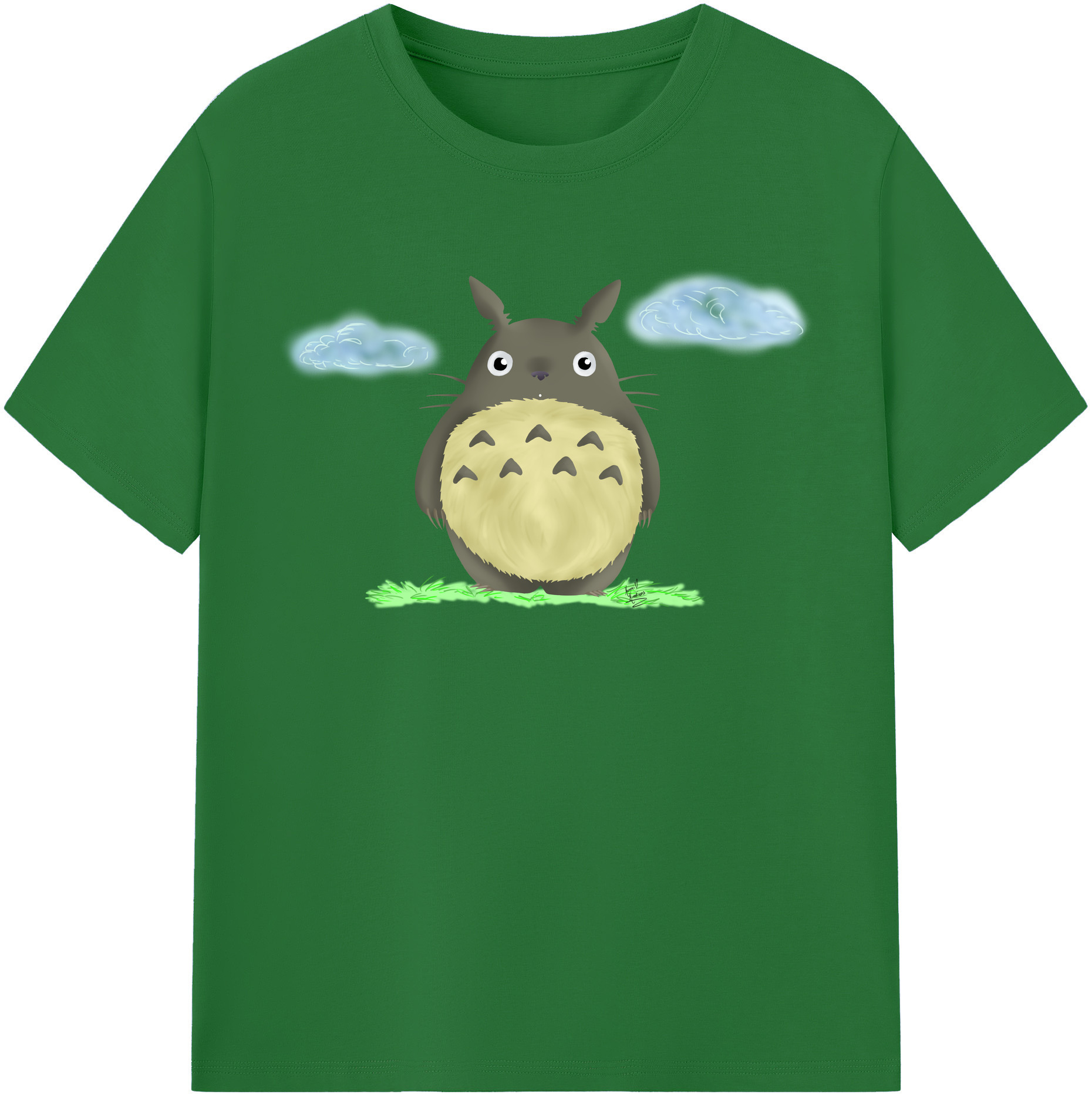 （画像用） となりのトトロ 草壁メイ 草壁サツキ My Neighbor Totoro Satsuki Kusakabe Mei Kusakabe 綿100％半袖Tシャツ（フロントプリント）
