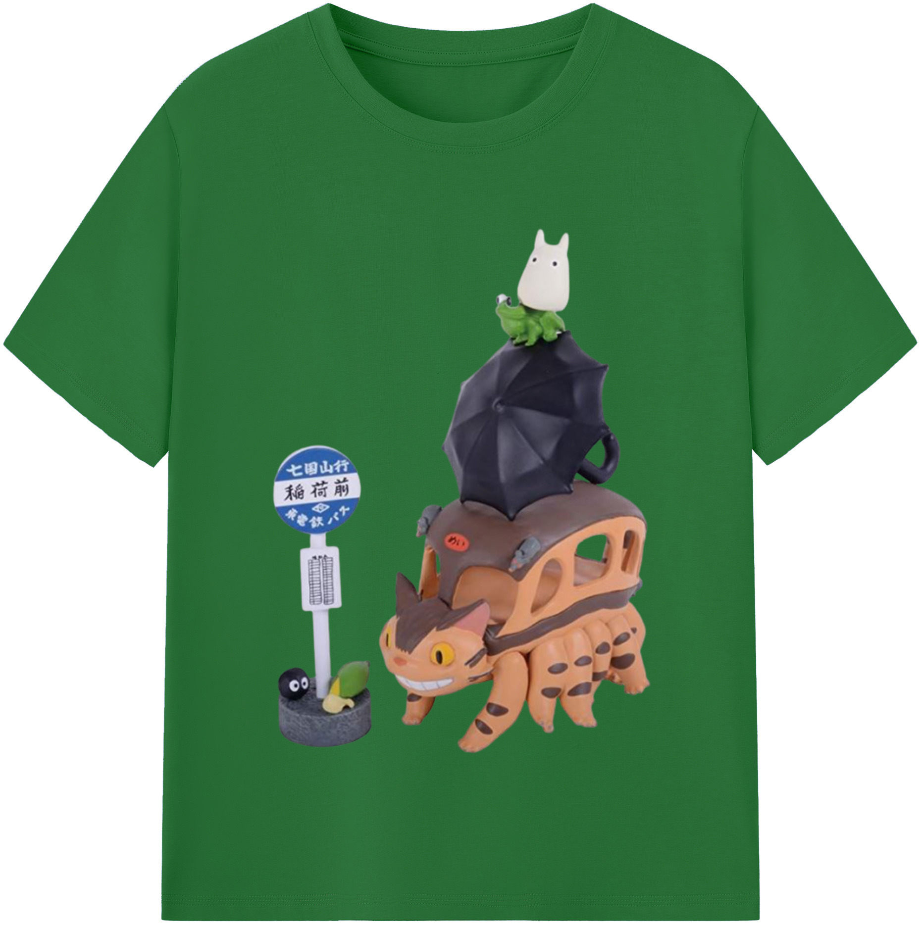 （画像用） となりのトトロ 草壁メイ 草壁サツキ My Neighbor Totoro Satsuki Kusakabe Mei Kusakabe 綿100％半袖Tシャツ（フロントプリント）