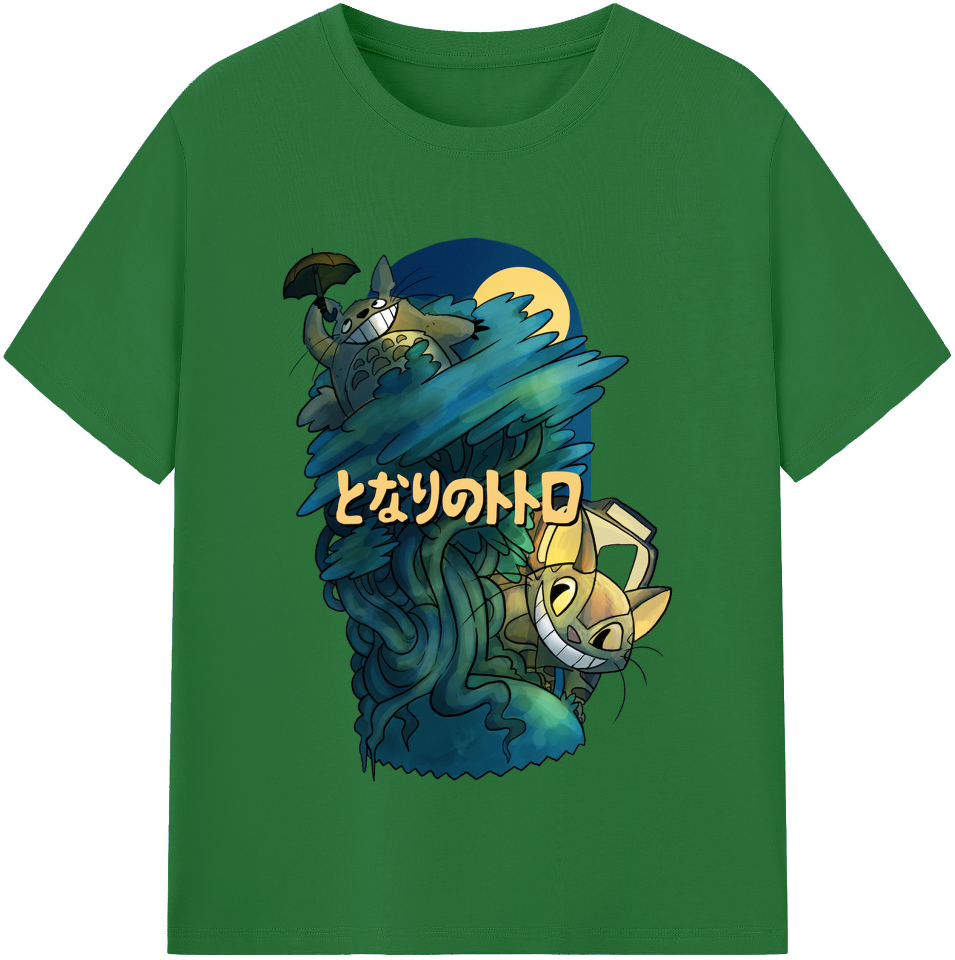 （画像用） となりのトトロ 草壁メイ 草壁サツキ My Neighbor Totoro Satsuki Kusakabe Mei Kusakabe 綿100％半袖Tシャツ（フロントプリント）