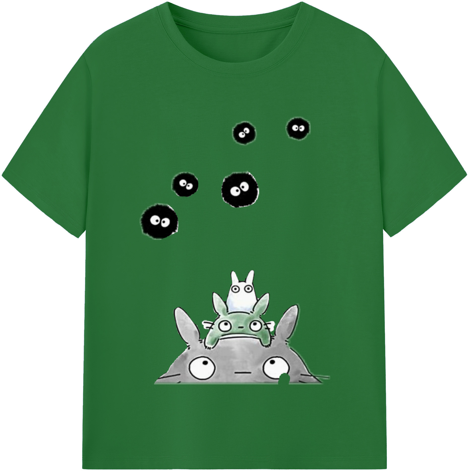 （画像用） となりのトトロ 草壁メイ 草壁サツキ My Neighbor Totoro Satsuki Kusakabe Mei Kusakabe 綿100％半袖Tシャツ（フロントプリント）