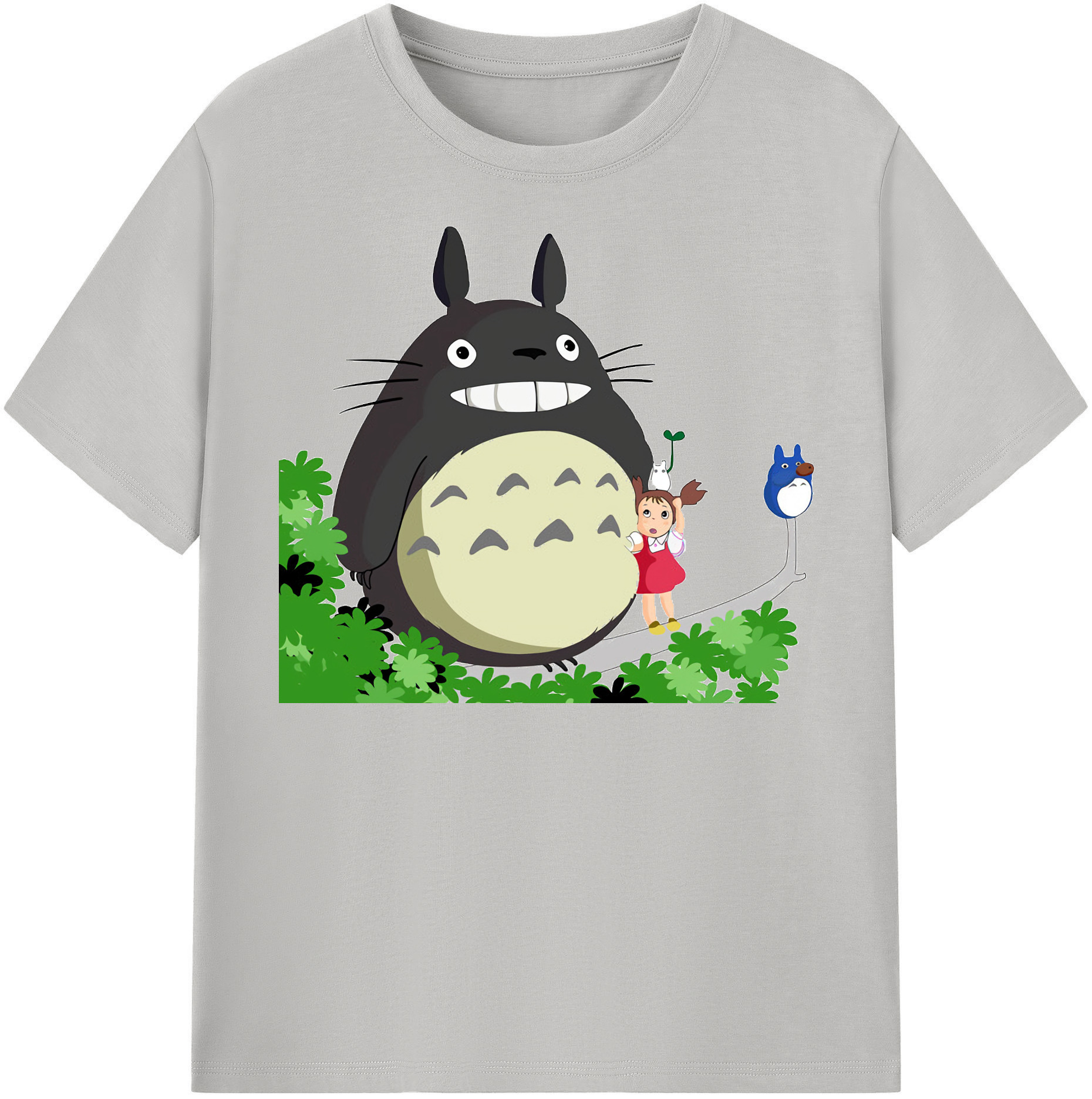 （画像用） となりのトトロ 草壁メイ 草壁サツキ My Neighbor Totoro Satsuki Kusakabe Mei Kusakabe 綿100％半袖Tシャツ（フロントプリント）