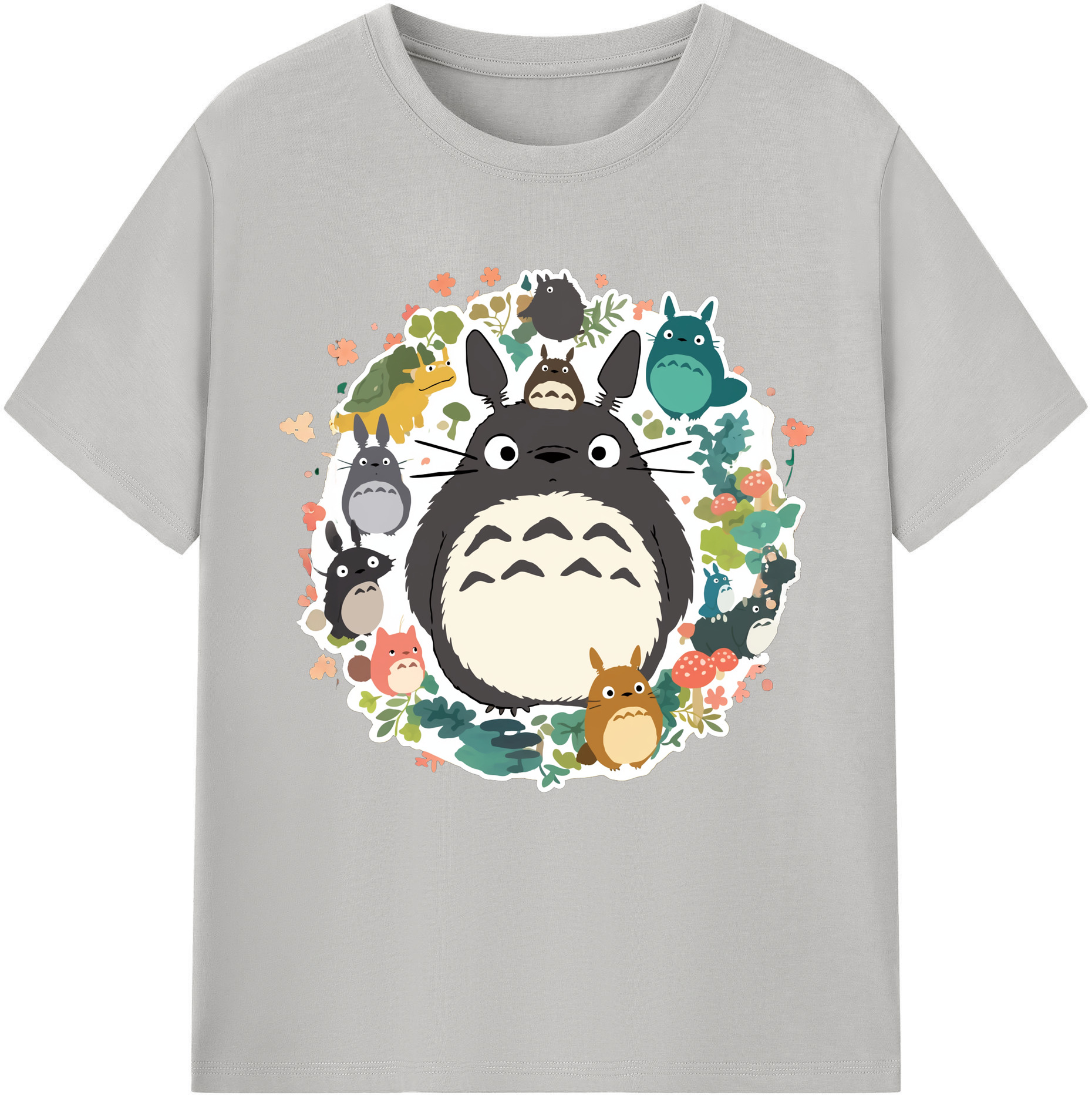 （画像用） となりのトトロ 草壁メイ 草壁サツキ My Neighbor Totoro Satsuki Kusakabe Mei Kusakabe 綿100％半袖Tシャツ（フロントプリント）