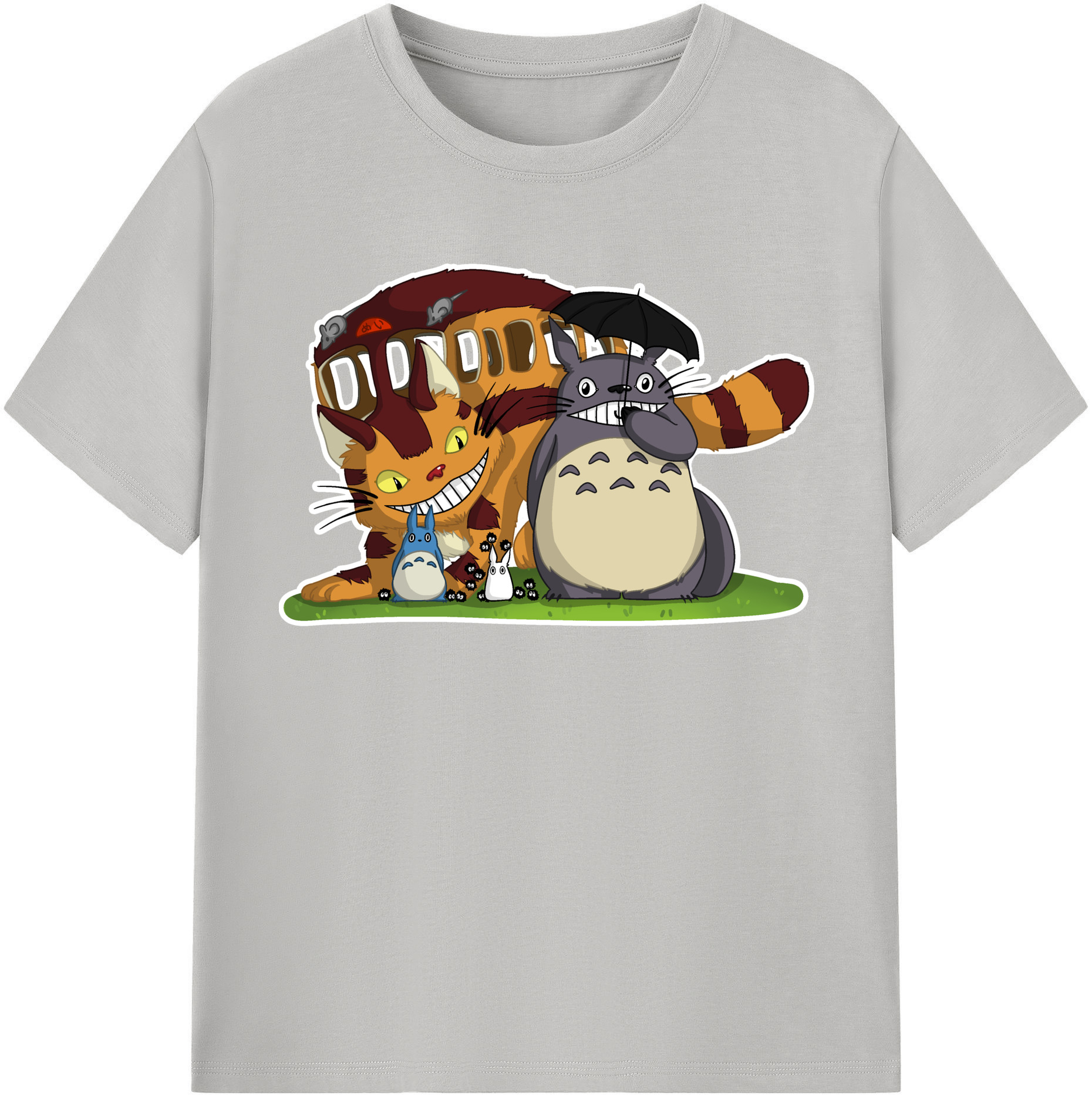 （画像用） となりのトトロ 草壁メイ 草壁サツキ My Neighbor Totoro Satsuki Kusakabe Mei Kusakabe 綿100％半袖Tシャツ（フロントプリント）