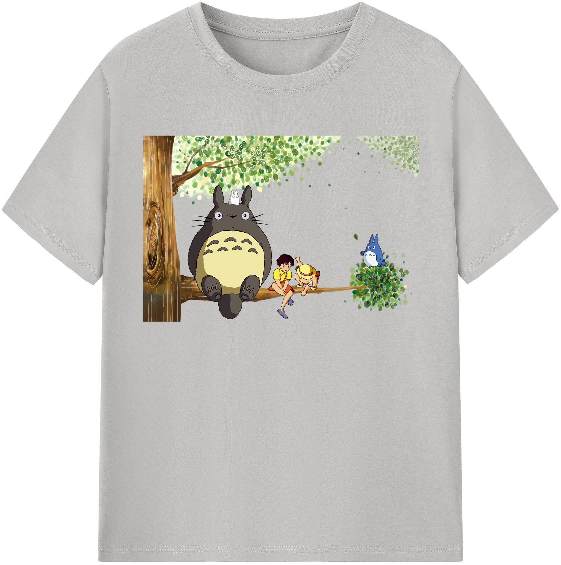 （画像用） となりのトトロ 草壁メイ 草壁サツキ My Neighbor Totoro Satsuki Kusakabe Mei Kusakabe 綿100％半袖Tシャツ（フロントプリント）