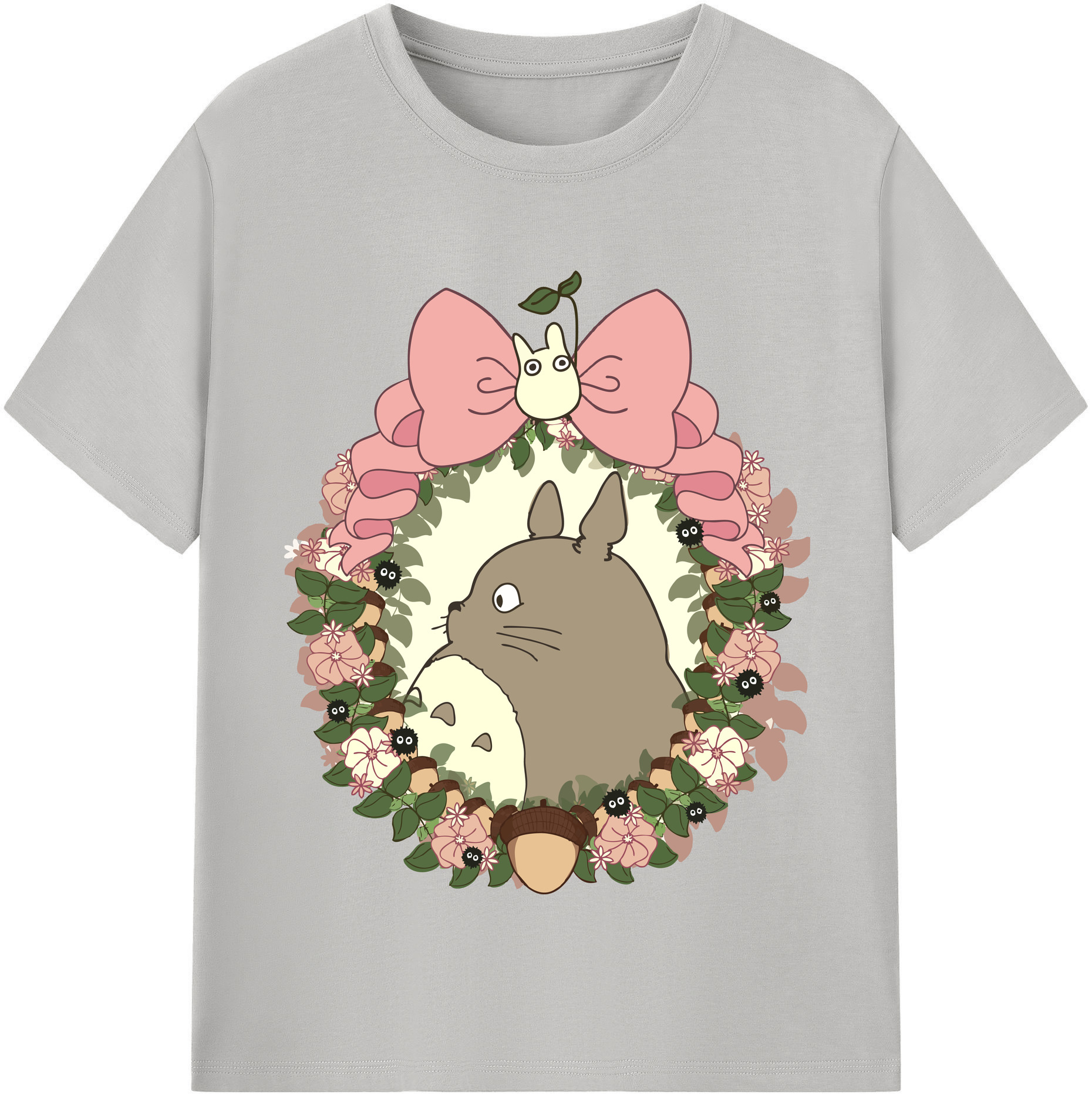 （画像用） となりのトトロ 草壁メイ 草壁サツキ My Neighbor Totoro Satsuki Kusakabe Mei Kusakabe 綿100％半袖Tシャツ（フロントプリント）