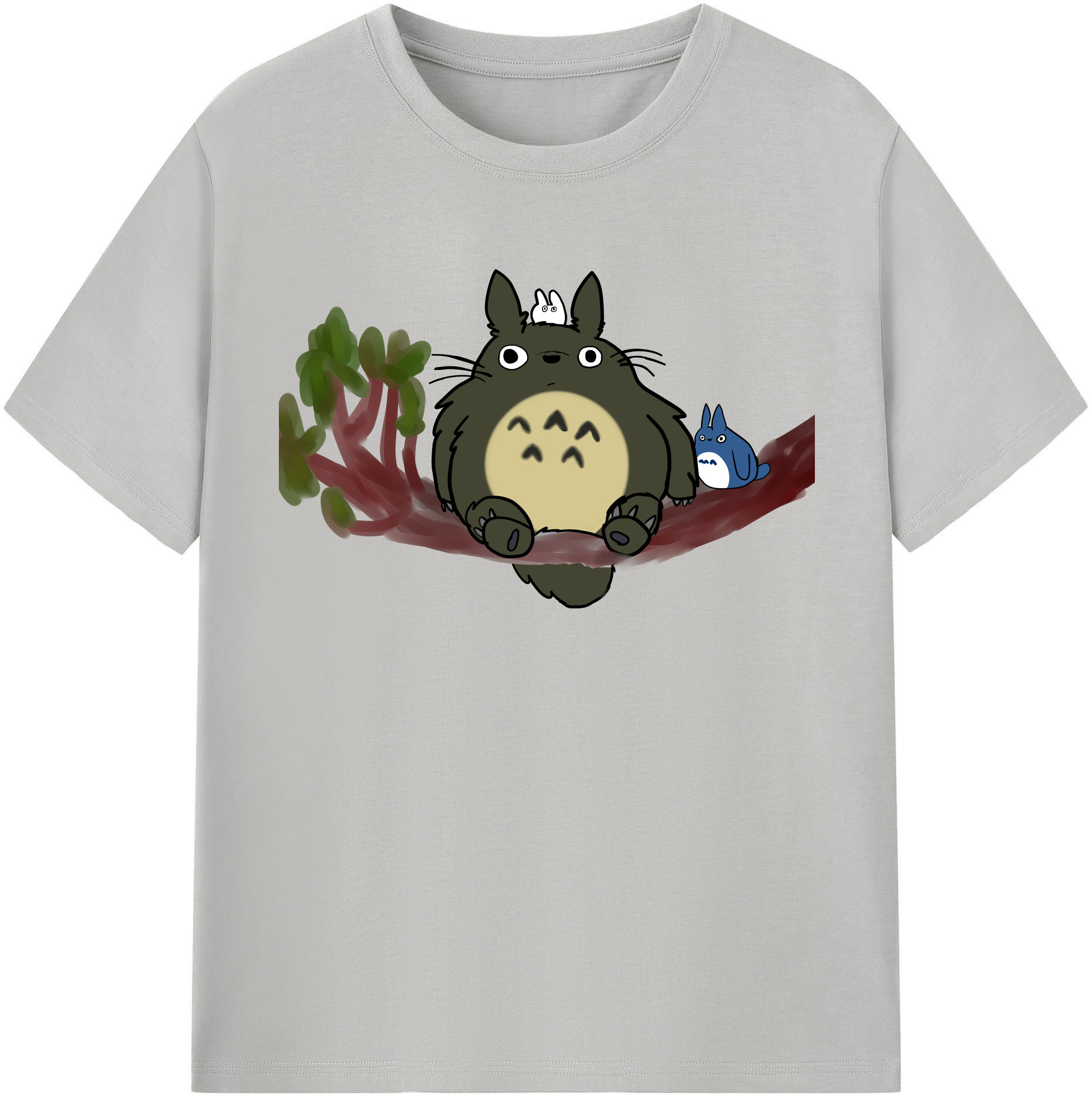 （画像用） となりのトトロ 草壁メイ 草壁サツキ My Neighbor Totoro Satsuki Kusakabe Mei Kusakabe 綿100％半袖Tシャツ（フロントプリント）