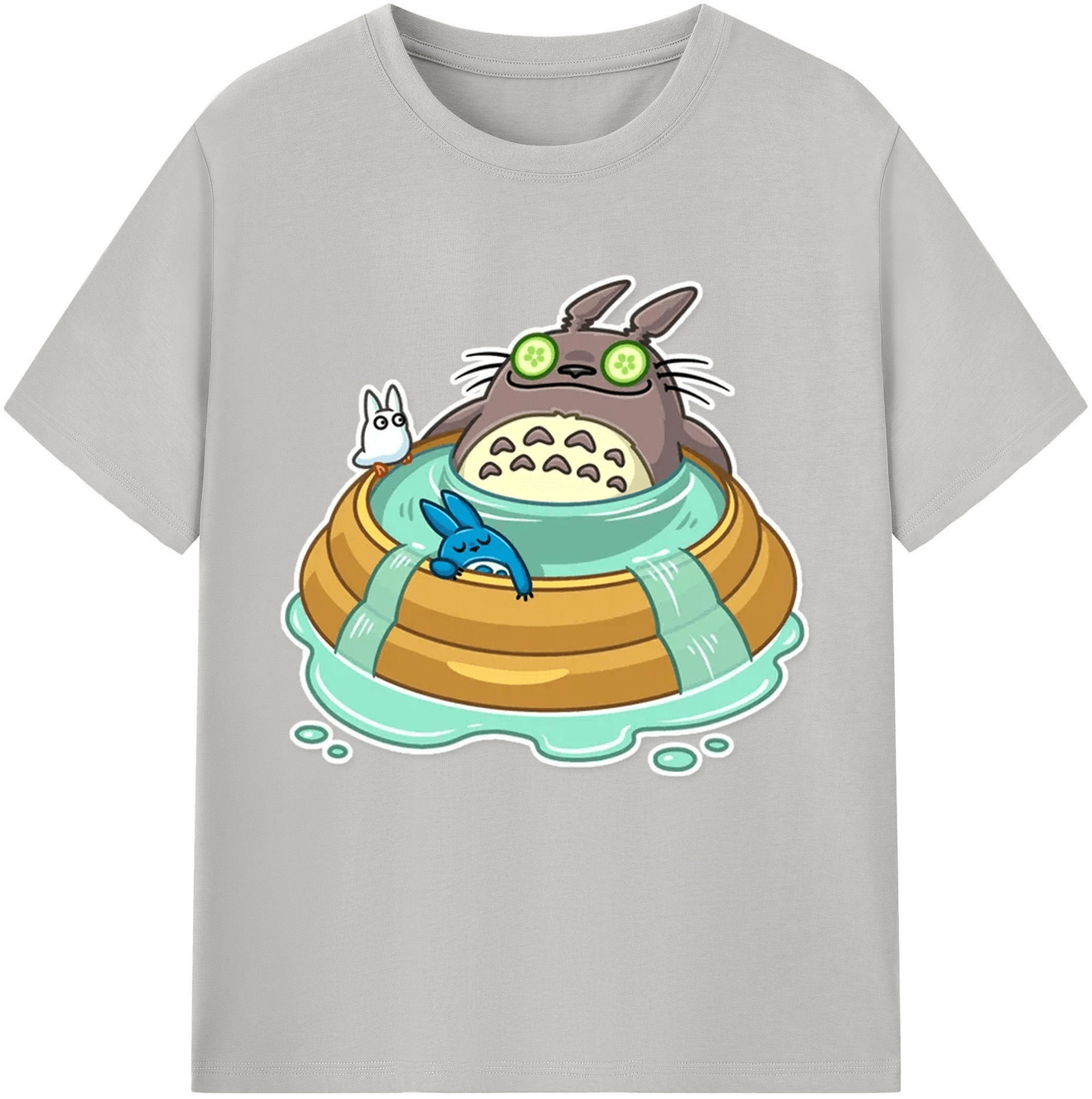 （画像用） となりのトトロ 草壁メイ 草壁サツキ My Neighbor Totoro Satsuki Kusakabe Mei Kusakabe 綿100％半袖Tシャツ（フロントプリント）