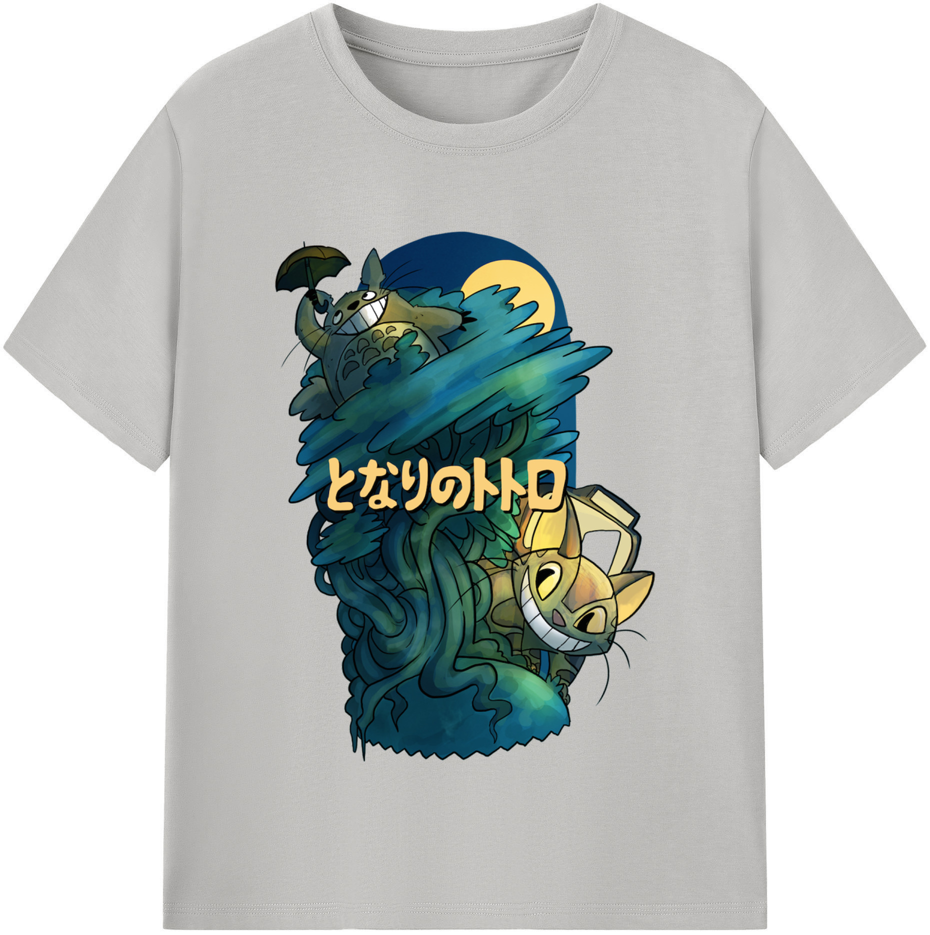 （画像用） となりのトトロ 草壁メイ 草壁サツキ My Neighbor Totoro Satsuki Kusakabe Mei Kusakabe 綿100％半袖Tシャツ（フロントプリント）