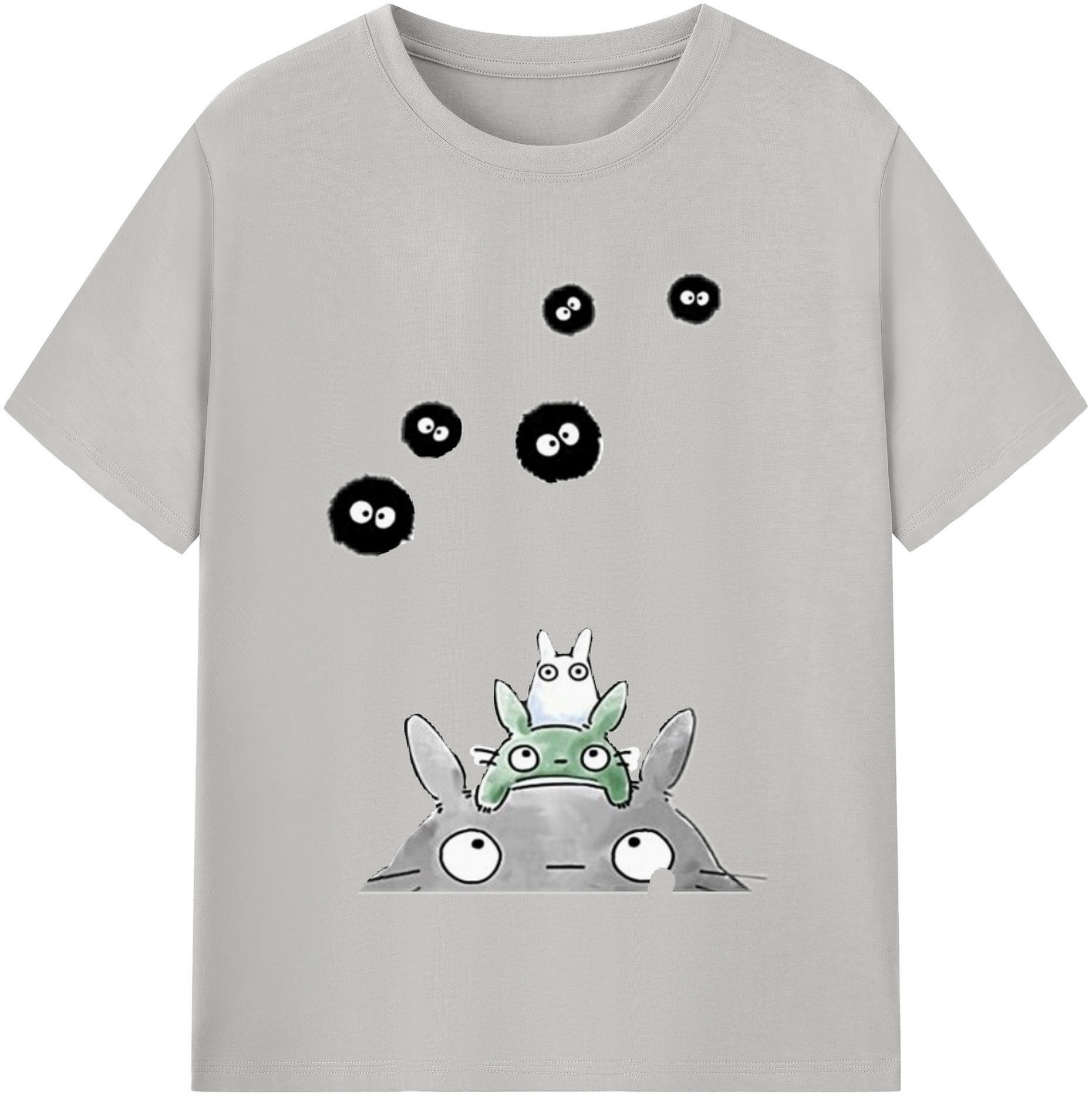 （画像用） となりのトトロ 草壁メイ 草壁サツキ My Neighbor Totoro Satsuki Kusakabe Mei Kusakabe 綿100％半袖Tシャツ（フロントプリント）