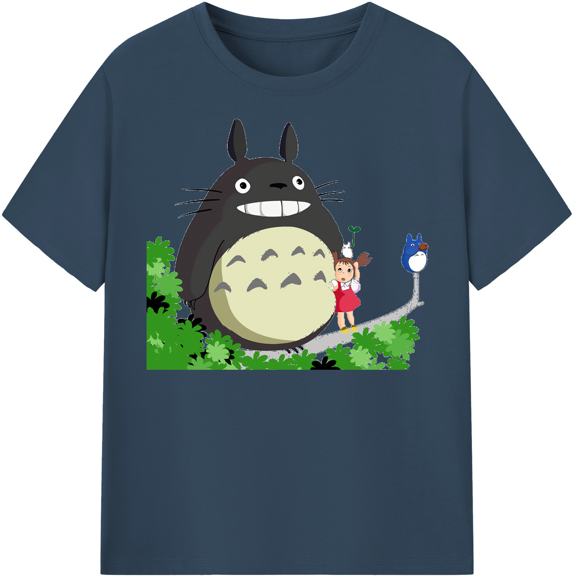 （画像用） となりのトトロ 草壁メイ 草壁サツキ My Neighbor Totoro Satsuki Kusakabe Mei Kusakabe 綿100％半袖Tシャツ（フロントプリント）