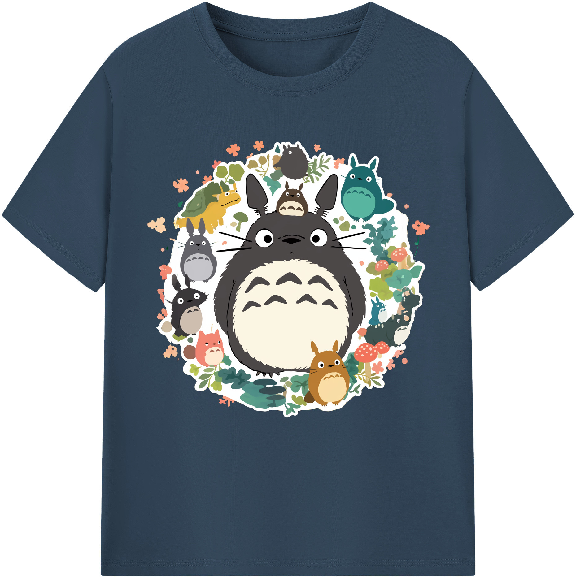 （画像用） となりのトトロ 草壁メイ 草壁サツキ My Neighbor Totoro Satsuki Kusakabe Mei Kusakabe 綿100％半袖Tシャツ（フロントプリント）