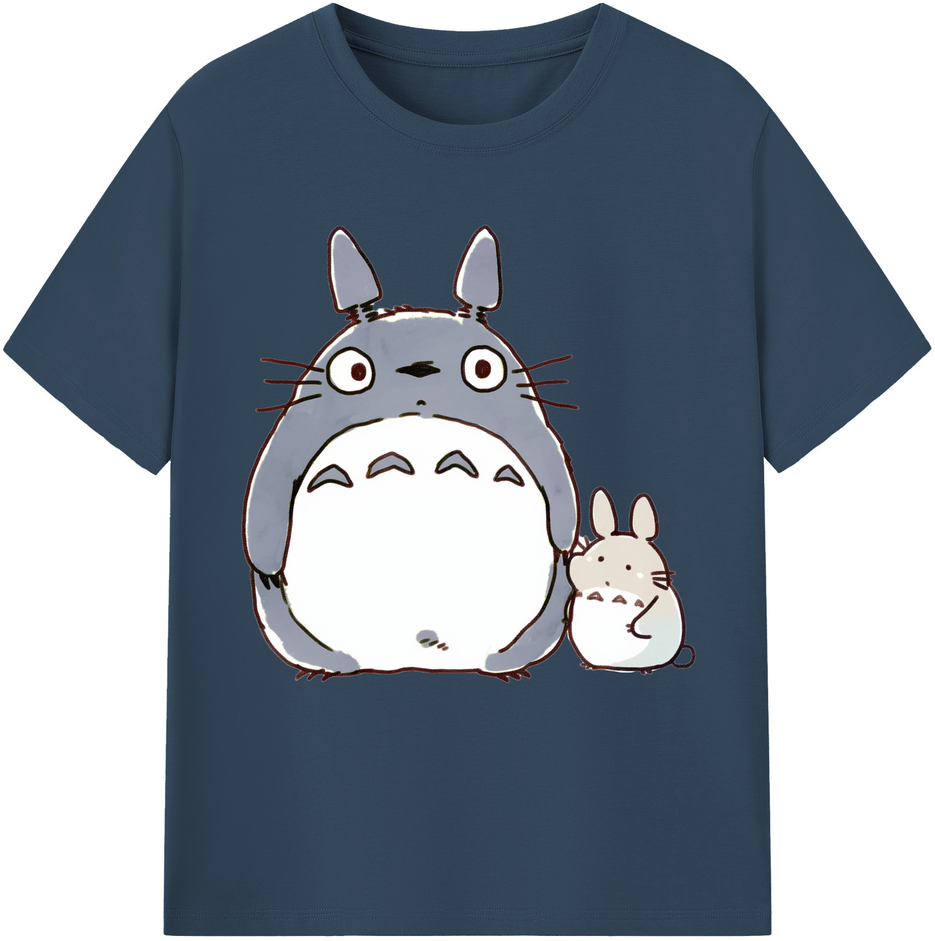 （画像用） となりのトトロ 草壁メイ 草壁サツキ My Neighbor Totoro Satsuki Kusakabe Mei Kusakabe 綿100％半袖Tシャツ（フロントプリント）