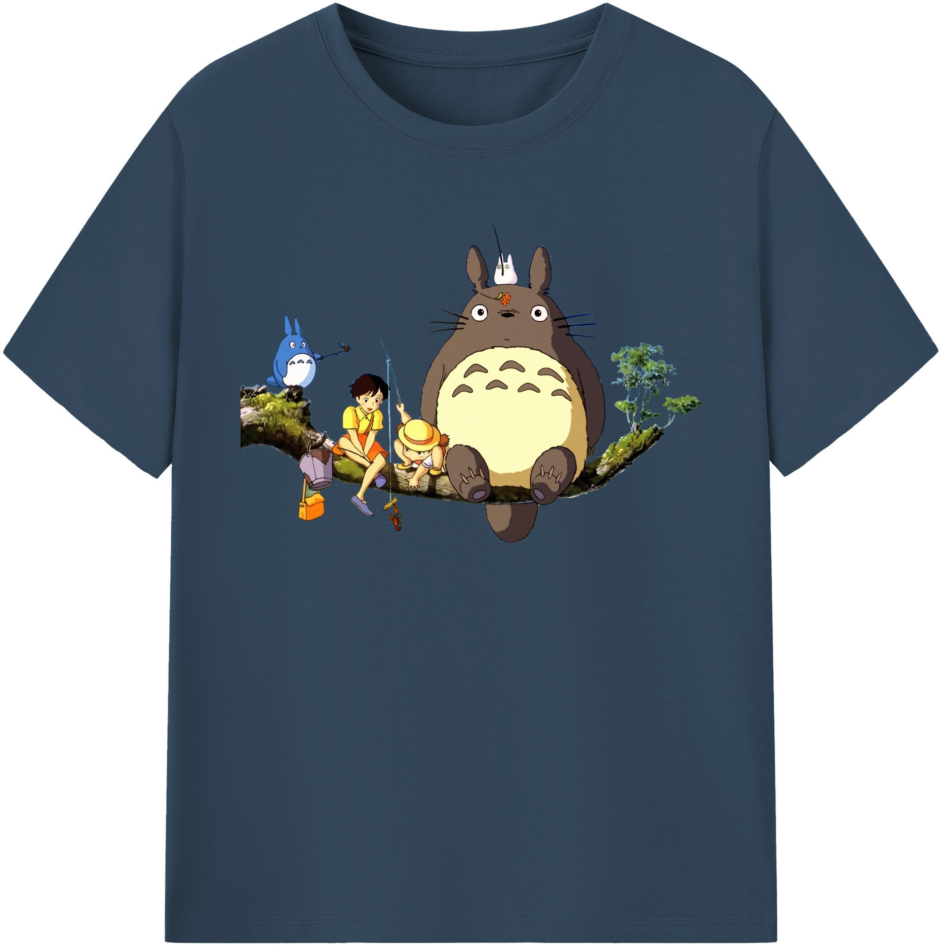 （画像用） となりのトトロ 草壁メイ 草壁サツキ My Neighbor Totoro Satsuki Kusakabe Mei Kusakabe 綿100％半袖Tシャツ（フロントプリント）